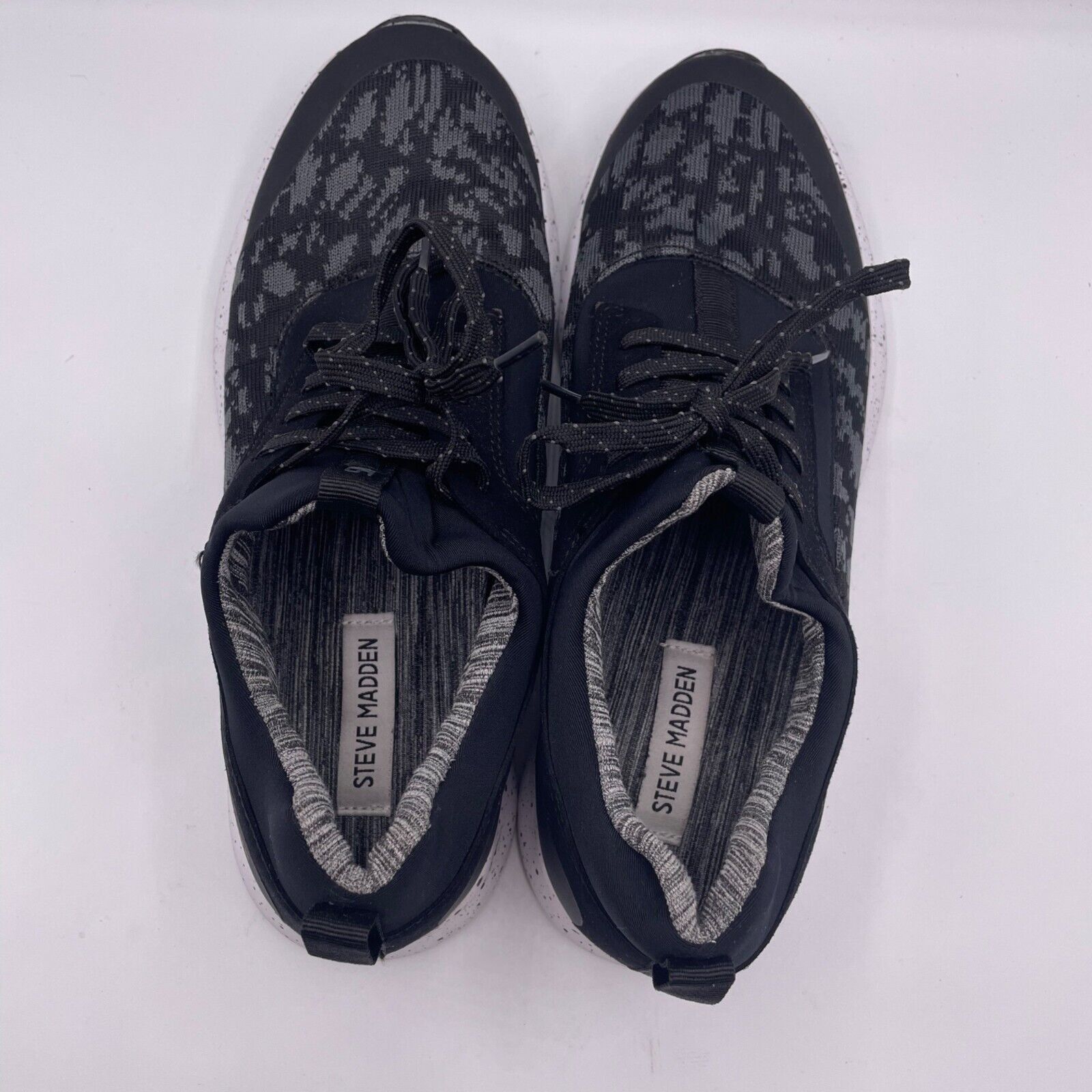 Steve Madden Steve Madden Camper Black Grey Low Knit Shoes Mens 10 Size US 10 / EU 43 - 6 Thumbnail