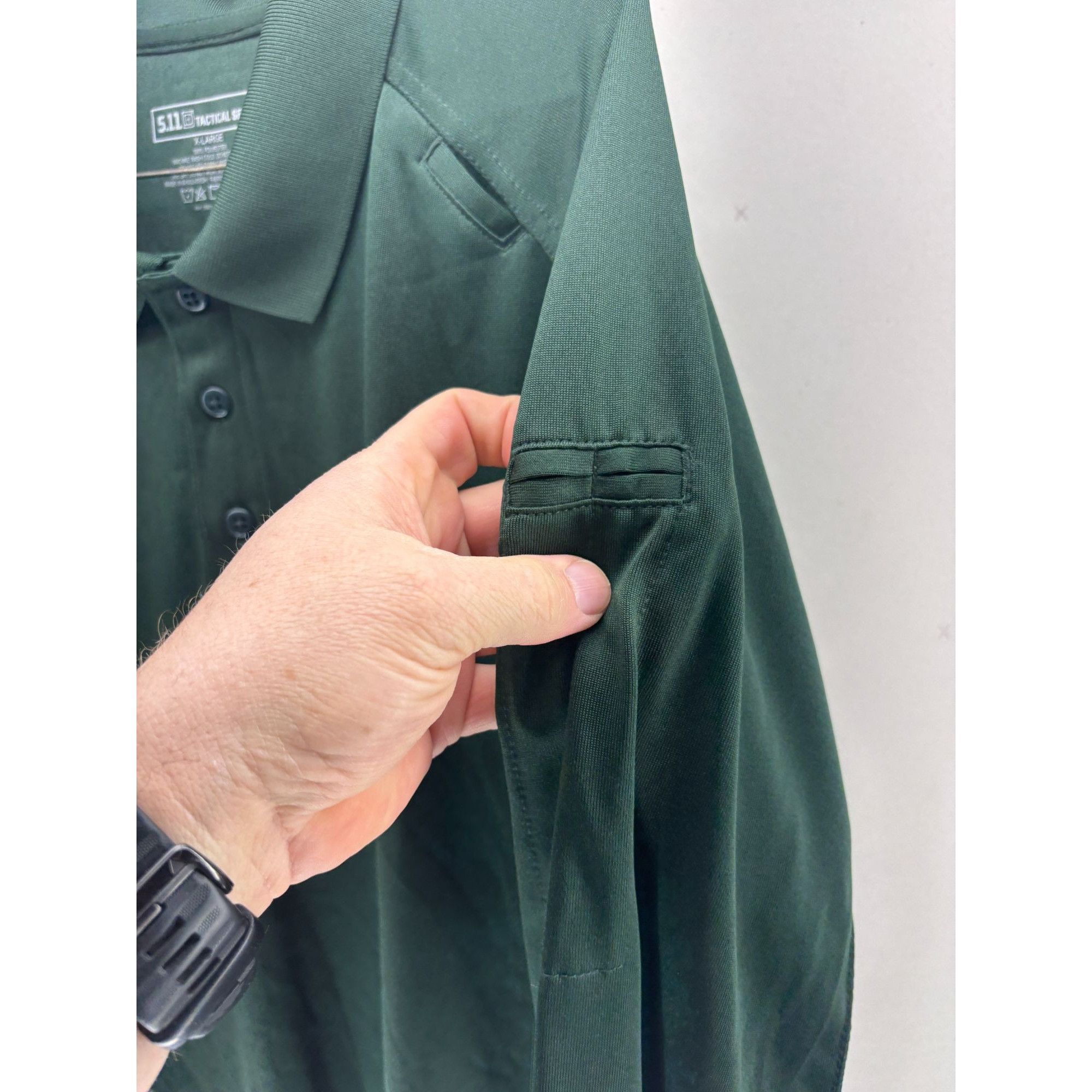 5.11 5.11 Tactical Polo Shirt Men's XL Green Long Sleeve Utility Size US XL / EU 56 / 4 - 4 Thumbnail