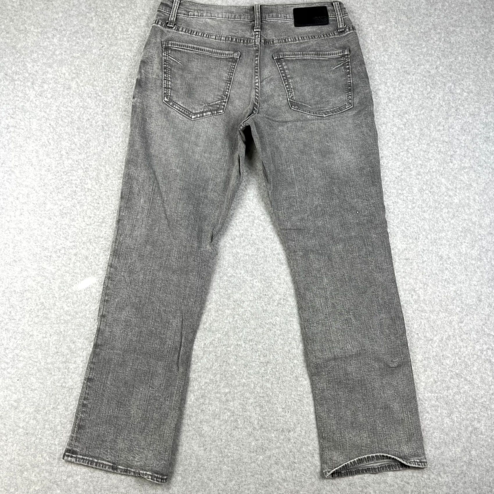 Vintage Buckle BKE Jake Jeans Straight Stretch Denim 32x30 Mens Grey Pants Thick Stitch Size US 30 / EU 46 - 2 Thumbnail