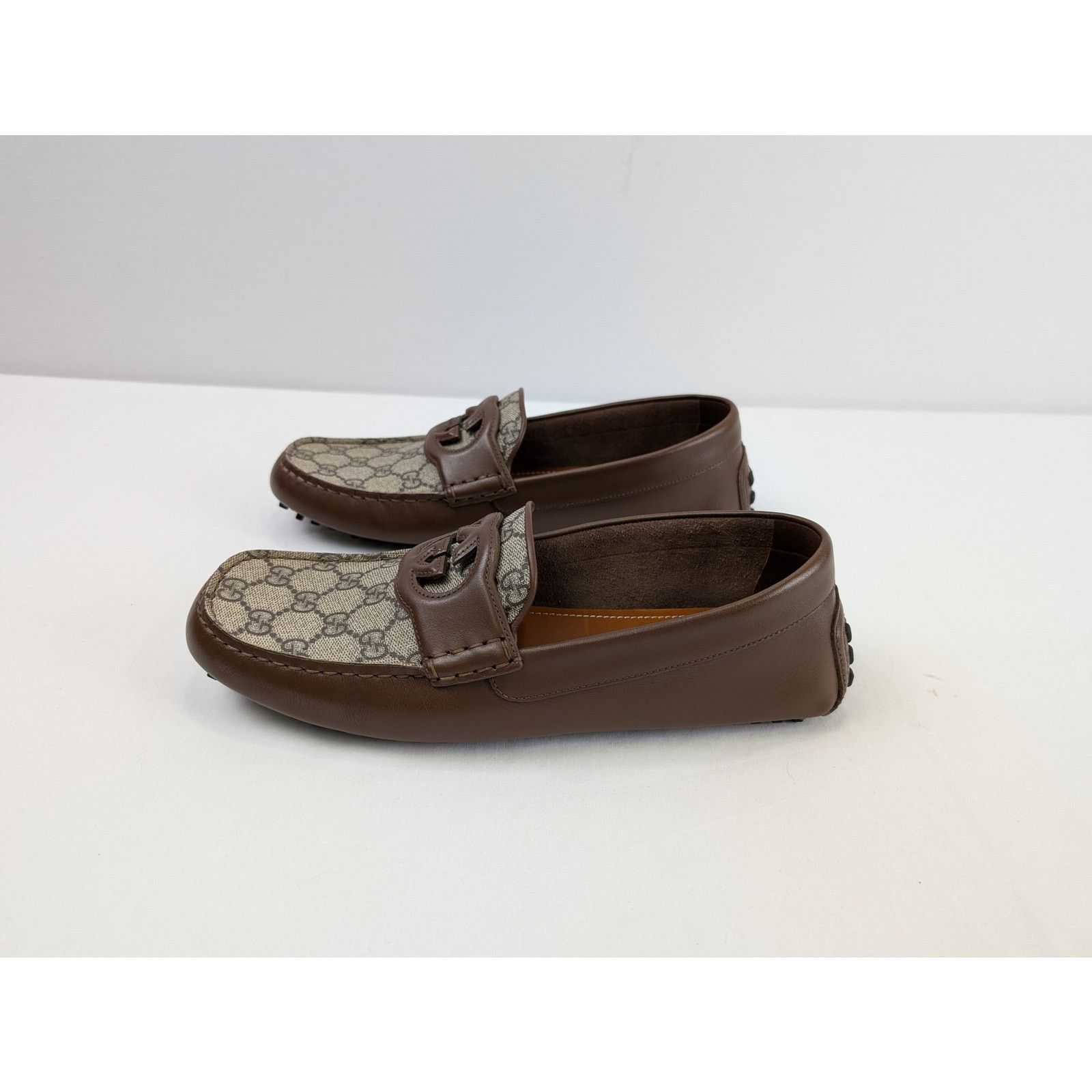 Gucci o1rshd1 Leather Upper and Rubber Loafers in Brown Size US 8.5 / EU 41-42 - 9 Thumbnail