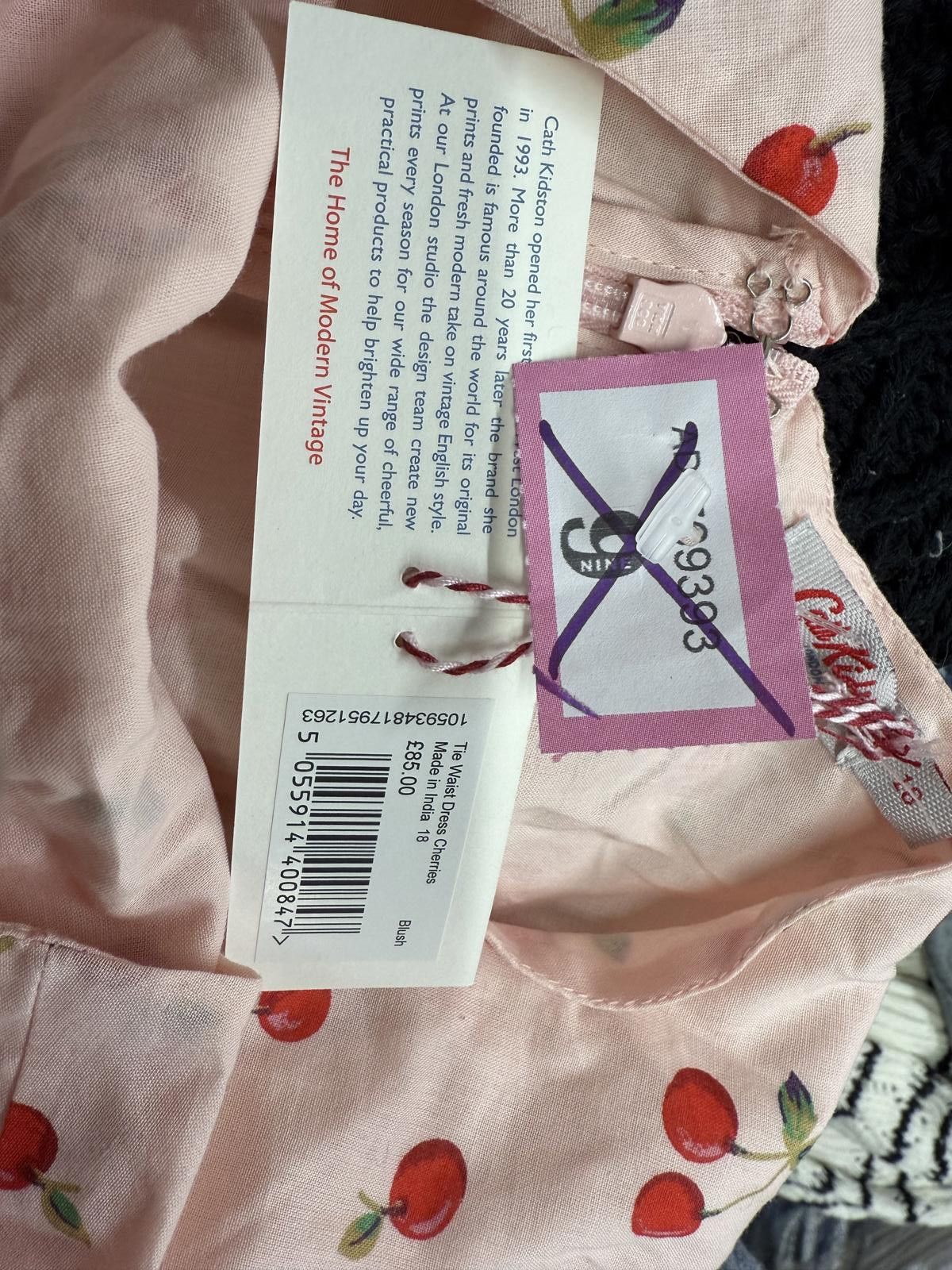Other Cath Kidston Pink Cherry Print Sleeveless Dress Size ONE SIZE - 2 Thumbnail