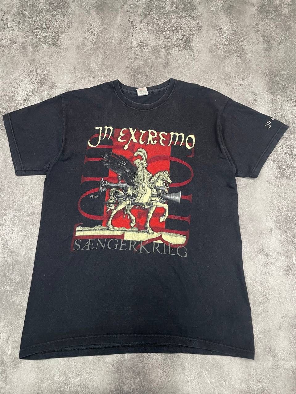 Vintage Vintage 90s In Extremo Saengerkrieg Band Men T-Shirt Black Size US L / EU 52-54 / 3 - 1 Thumbnail