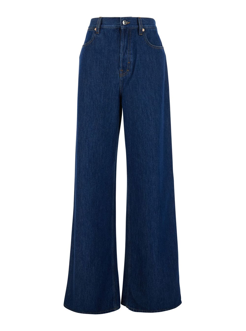 GUCCI Patchwork denim jeans with gucci rosso ancora デニム Patchwork Denim Jeans With Gucci Rosso Ancora | italist