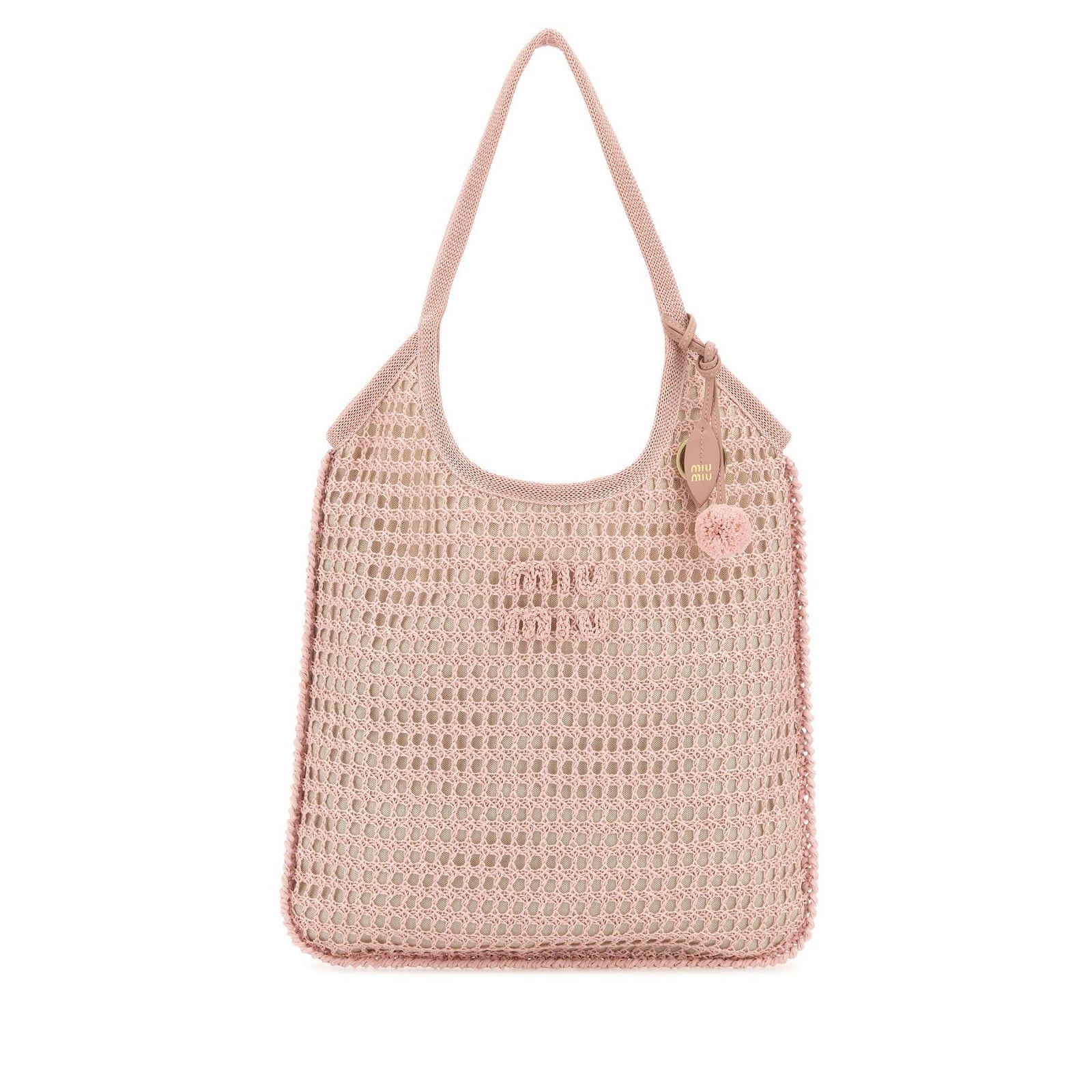 Miu Miu $2400 Ivy Orchid Pink Raffia Crochet Bag New & Authe, Women's