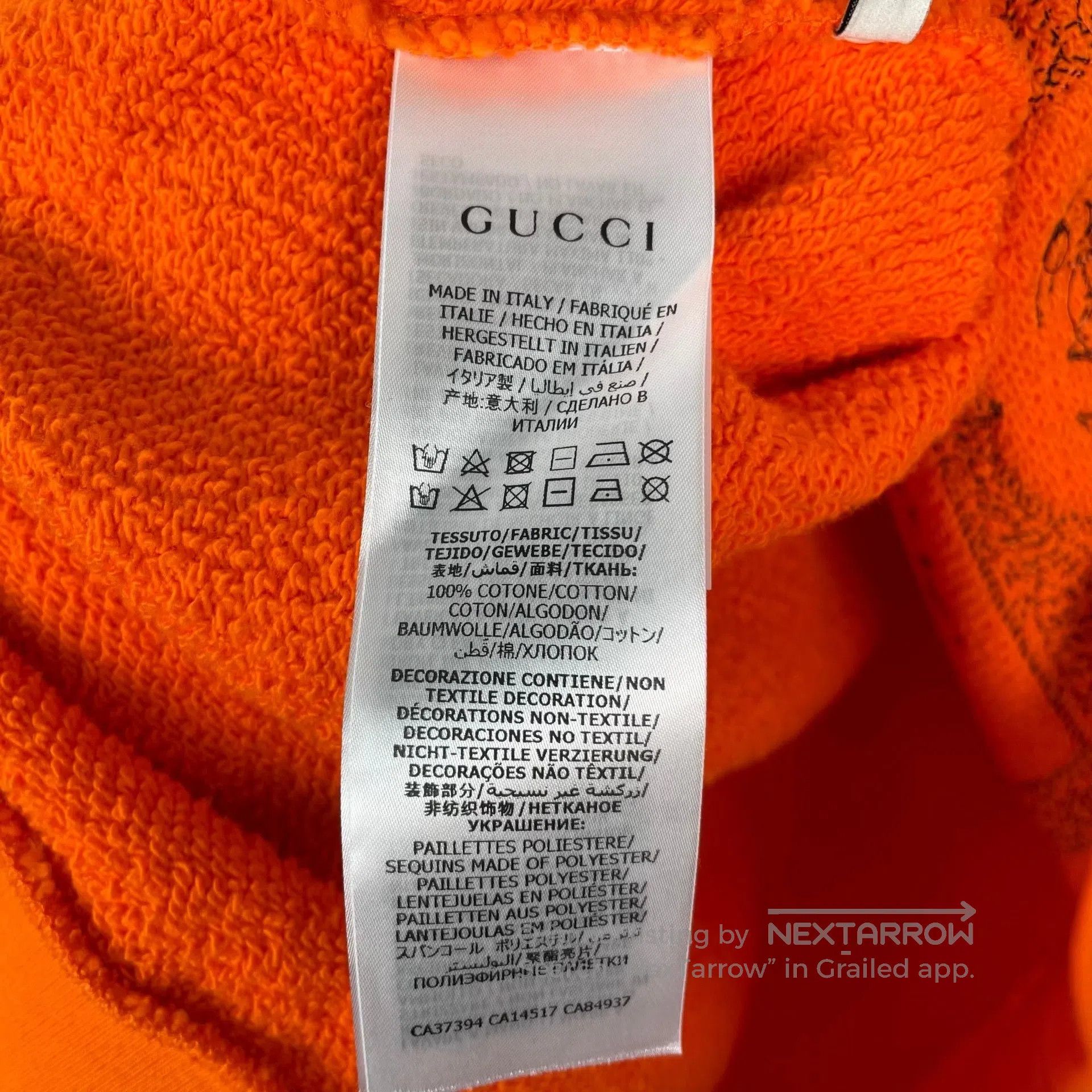 Gucci Guicci Letter sequin orange sweatshirt| Size US S / EU 44-46 / 1 - 7 Thumbnail
