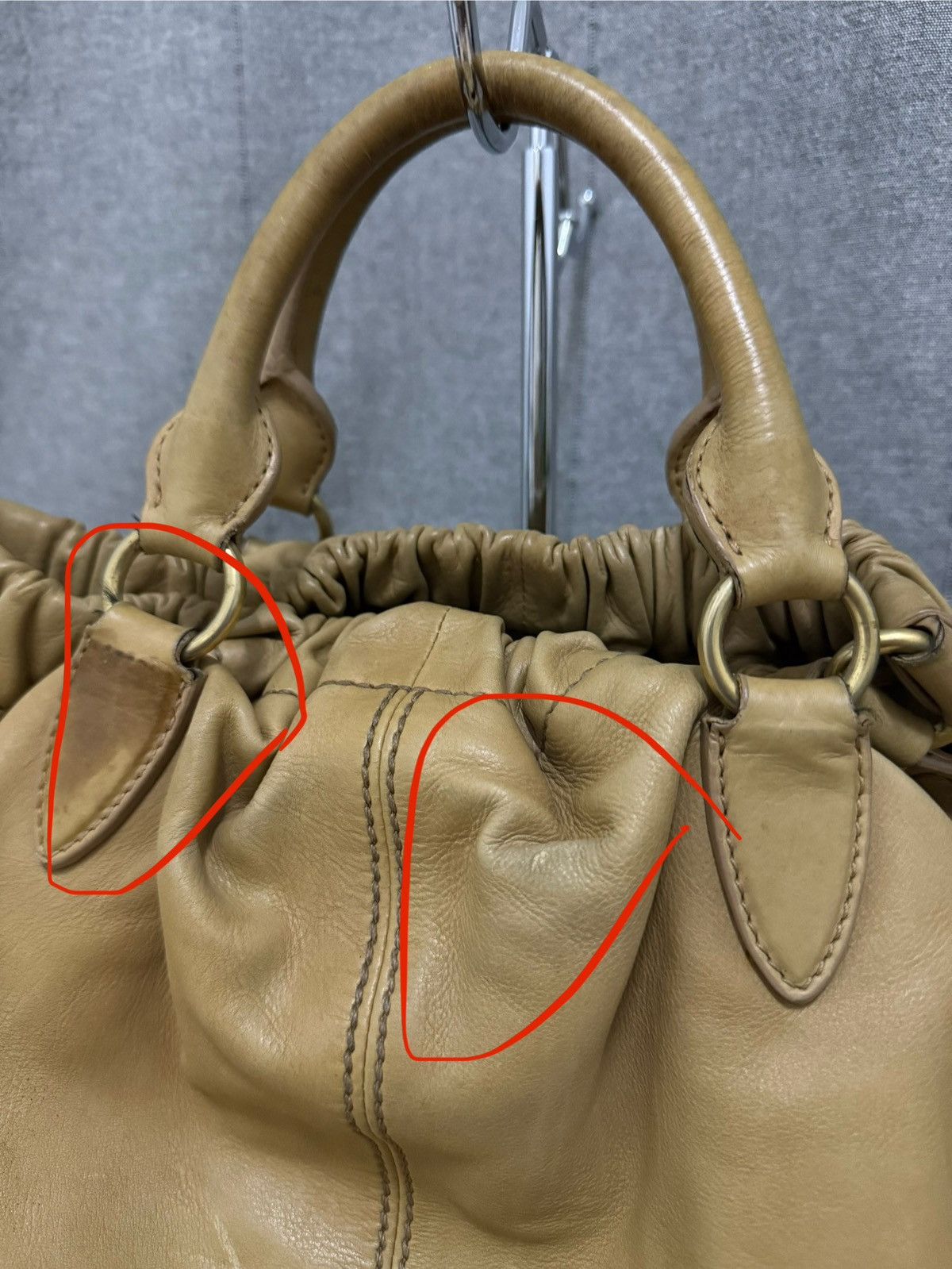 Miu Miu Vintage Miu Miu gathered leather 2-way Shoulder hand bag Size ONE SIZE - 10 Thumbnail