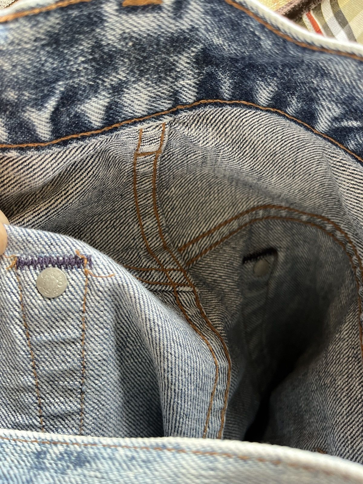 Levi's 80s Levis Big E Acid Wash Hidden Rivet Size US 32 / EU 48 - 12 Thumbnail