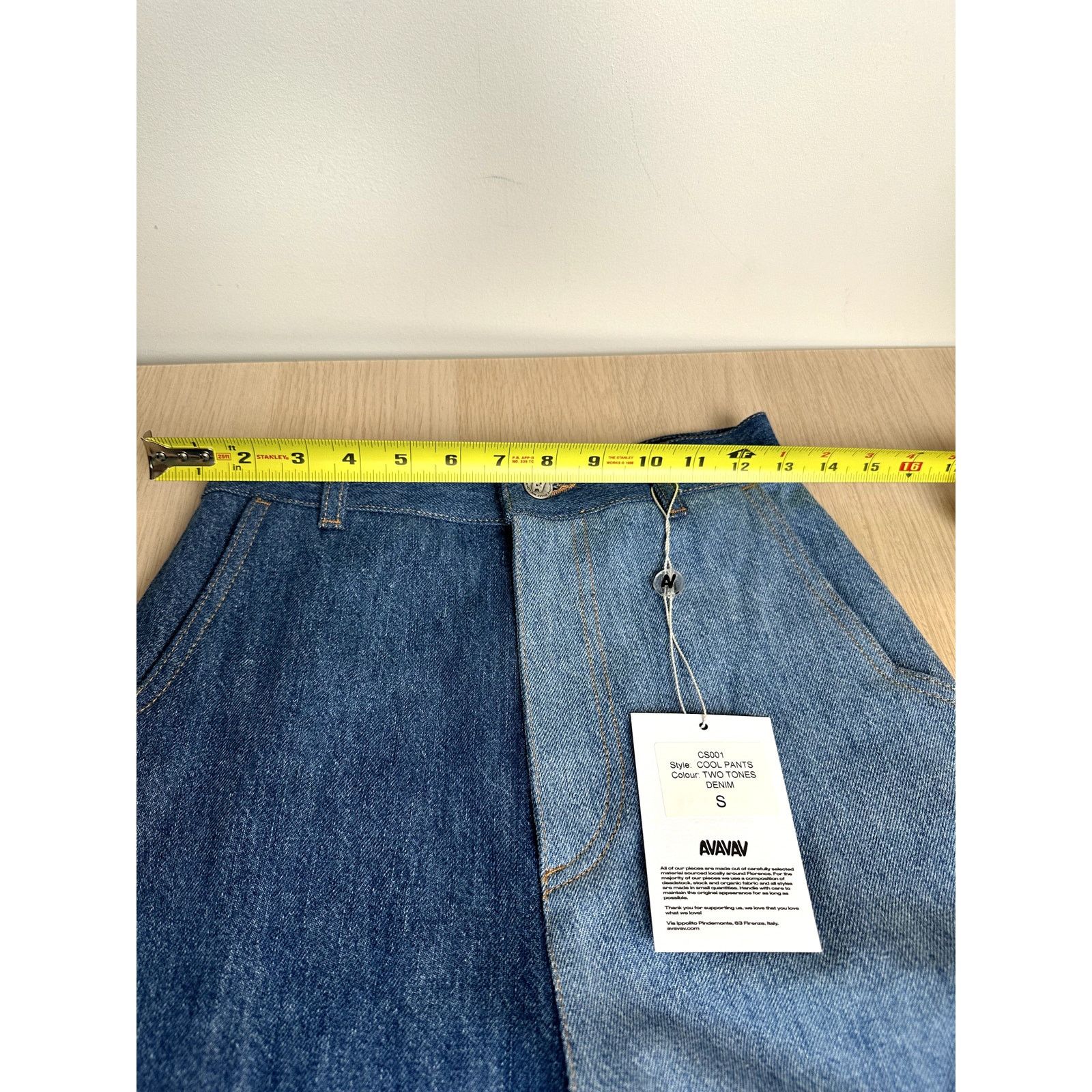 AVAVAV AVAVAV Smock Detail Wide Blue Denim - Size S - NEW Size 27" / US 4 / IT 40 - 6 Thumbnail