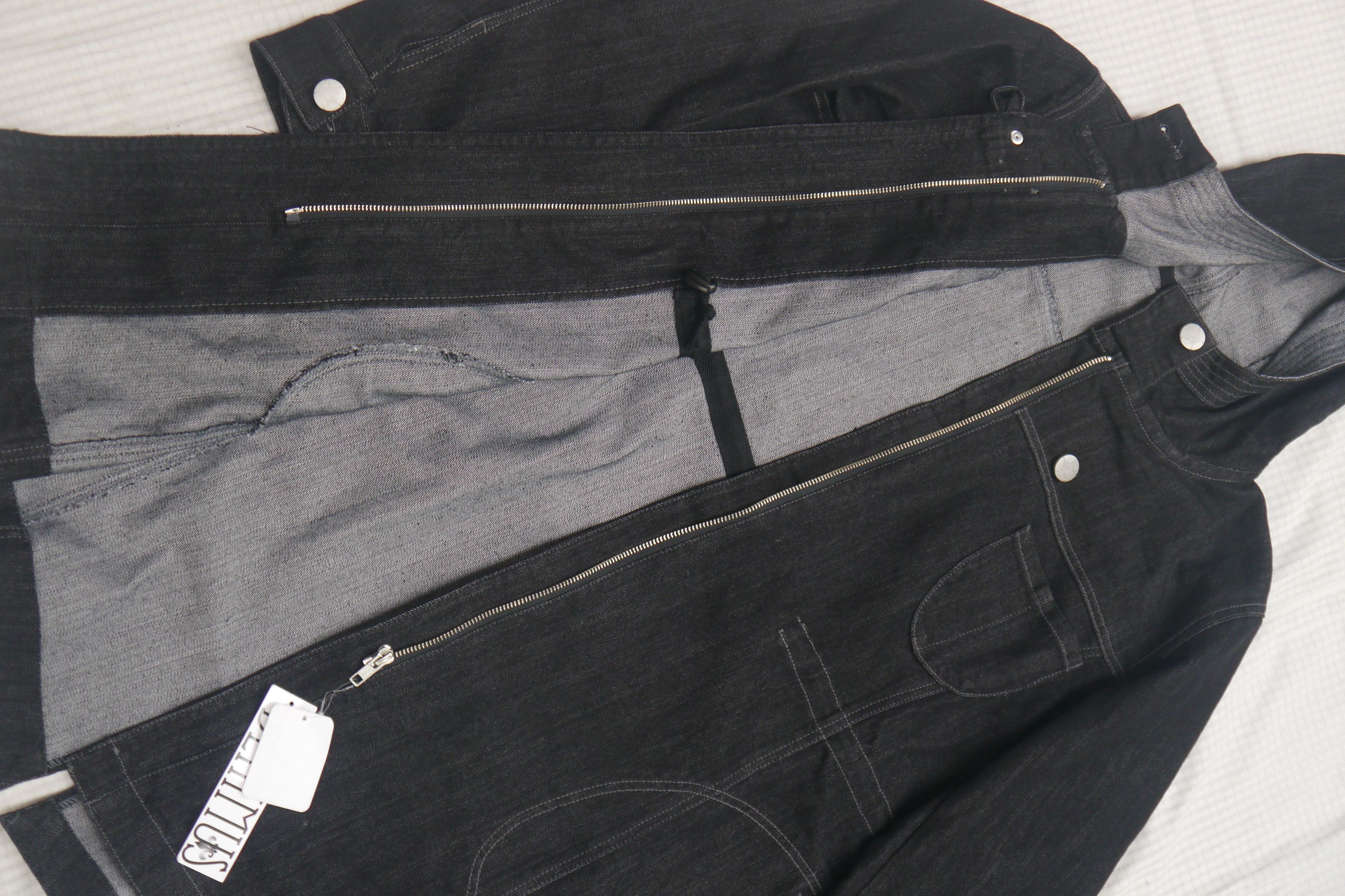 Japanese Brand (J775) Denimus Japan Black Stretch Denim Hood Women Coat XL Size XL / US 12-14 / IT 48-50 - 13 Thumbnail