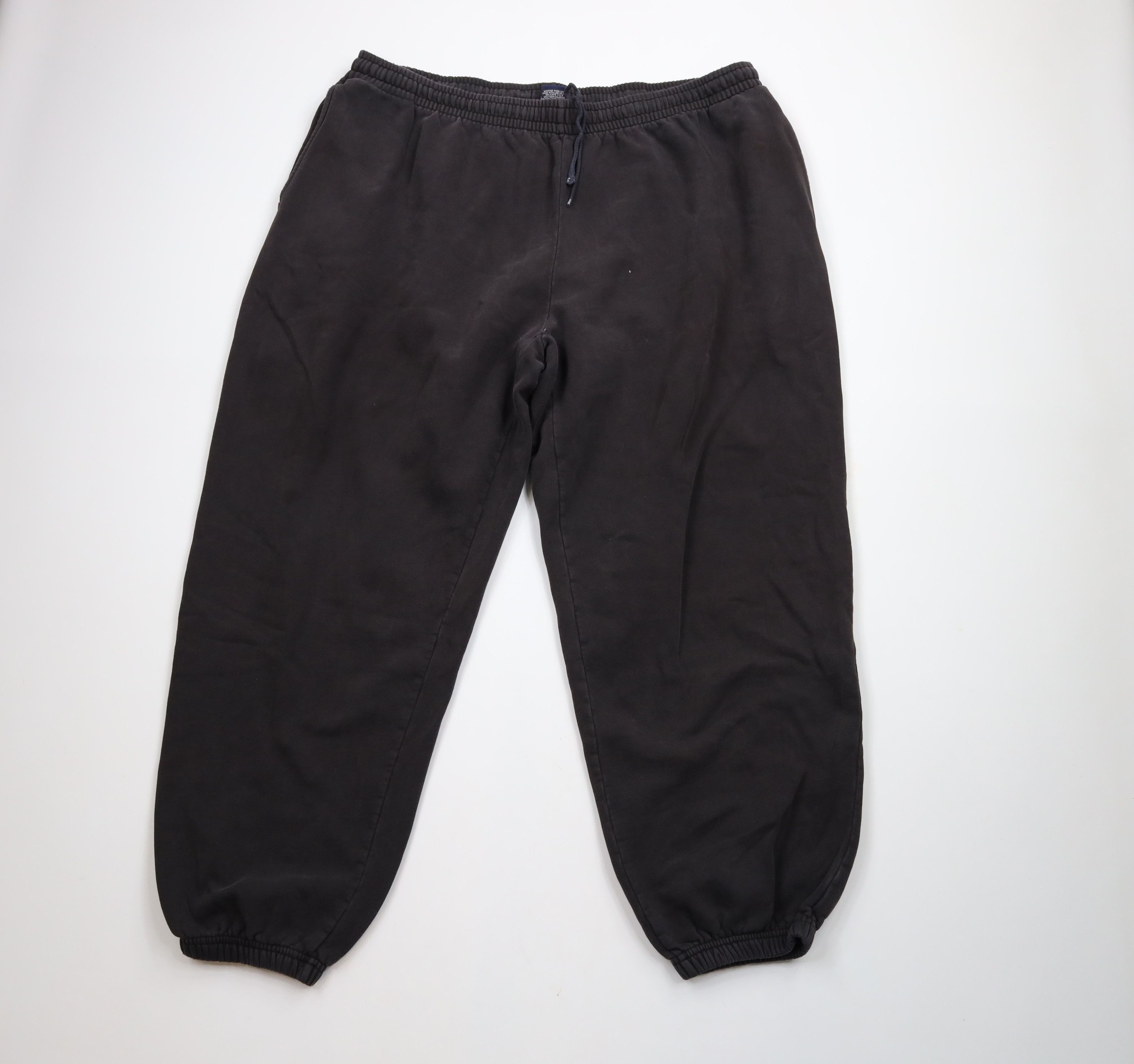 Vintage Vintage 90s Streetwear Blank Heavyweight Sweatpants Joggers Size US 42 / EU 58 - 1 Thumbnail