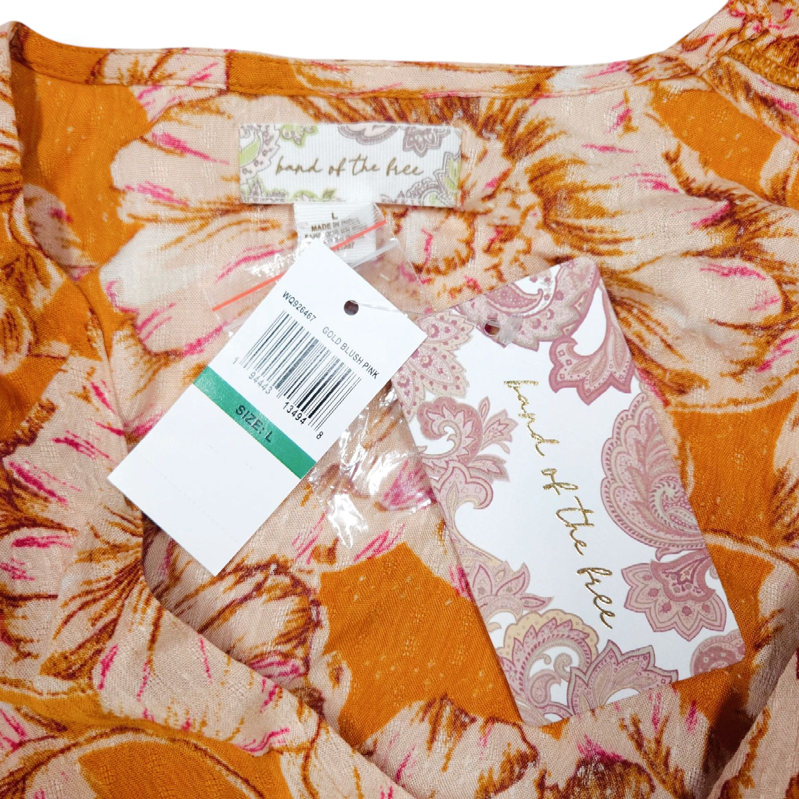 Other NWT Band of the Free Libby Floral Bell Sleeve Crop Top Sz. L Size L / US 10 / IT 46 - 8 Thumbnail