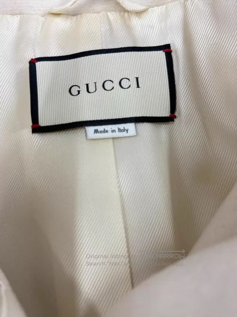 Gucci Gucci White wool button hooded coat Size M / US 6-8 / IT 42-44 - 4 Thumbnail
