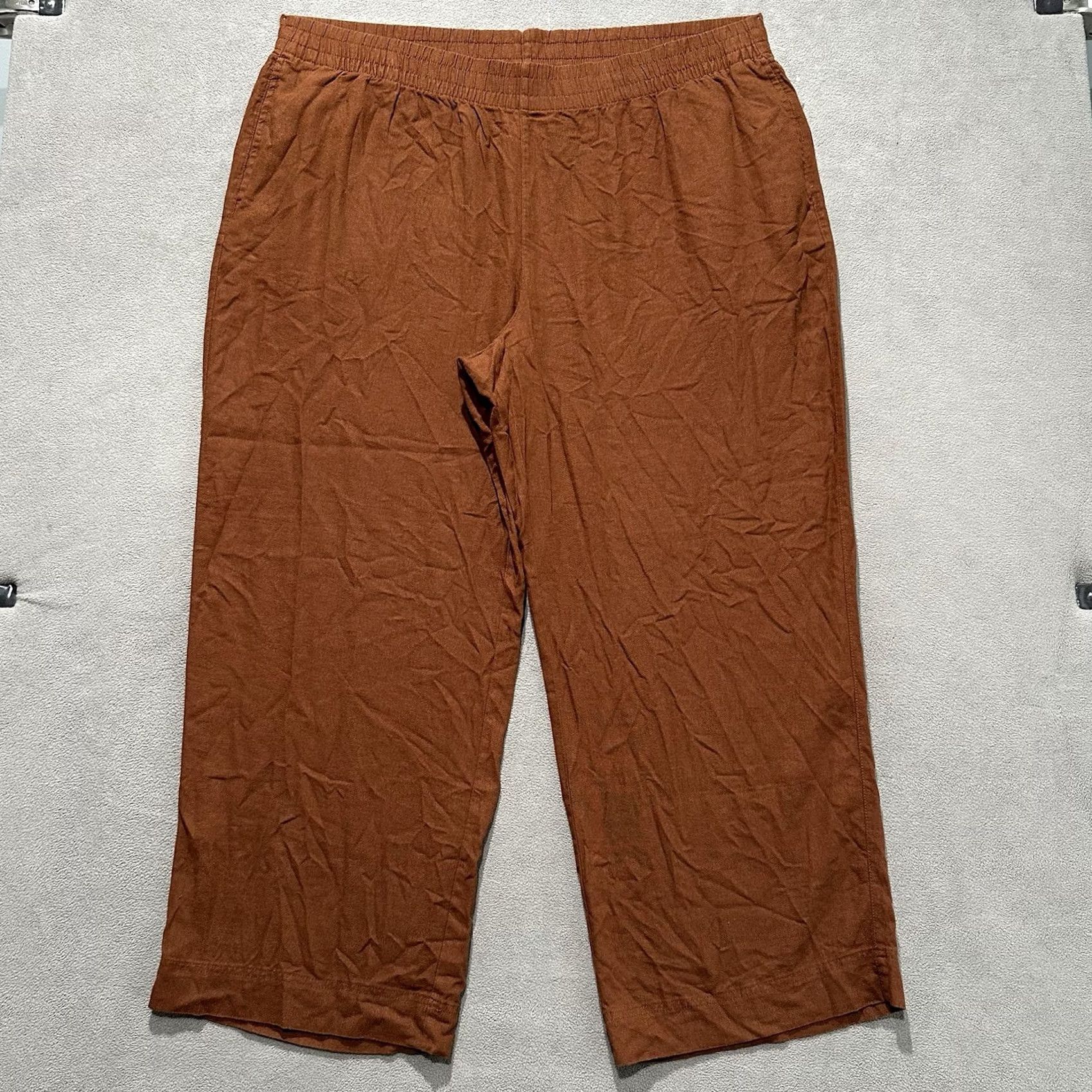 Old Navy NWOT Old Navy High Waisted Linen Blend Wide Leg Pants Precious Earth Tan 2XL - Returns accepted Size 40" / US 18 - 2 Thumbnail