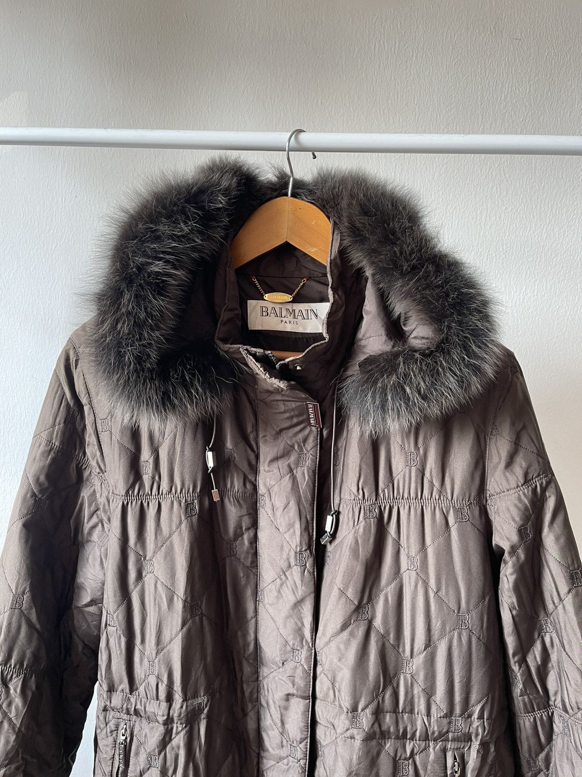Balmain Vintage Balmain Fur Hoodie Jacket Size US XL / EU 56 / 4 - 6 Thumbnail