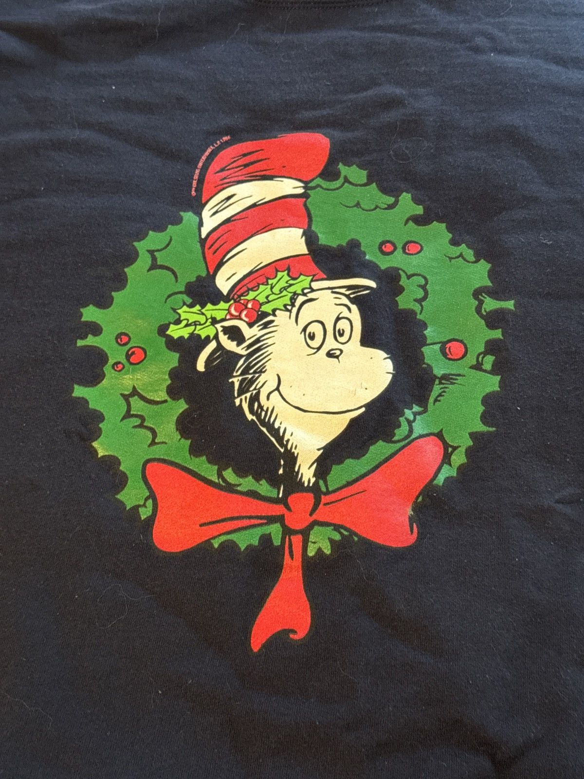 Vintage 94 Dr Seuss Christmas Wreath Sweatshirt JUNIOR XL Size US S / EU 44-46 / 1 - 2 Thumbnail