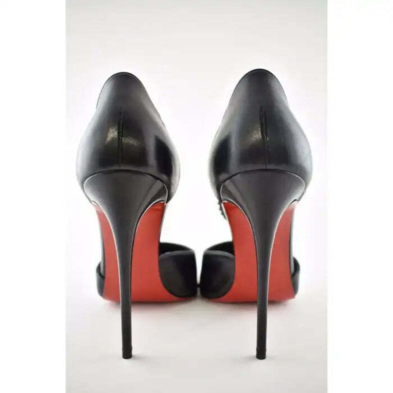 Christian Louboutin Christian Louboutin Spike Cross 100 Black PVC Silver Size US 5.5 / IT 35.5 - 11 Thumbnail