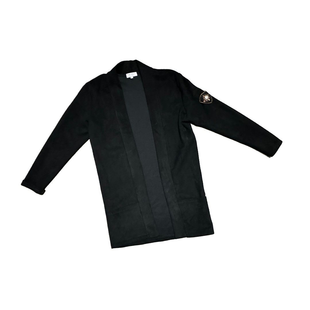 Other The Royals Women's Size L Suede Black Cardigan Size L / US 10 / IT 46 - 1 Thumbnail