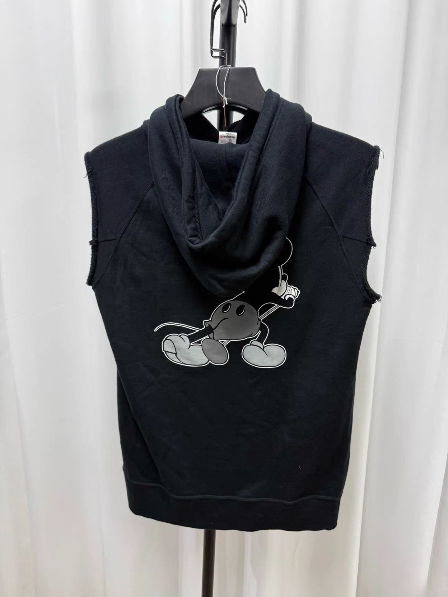 Number (N)ine Number (N)ine Mickey Distressed Sleeveless Hoodie K20 Size US L / EU 52-54 / 3 - 4 Thumbnail