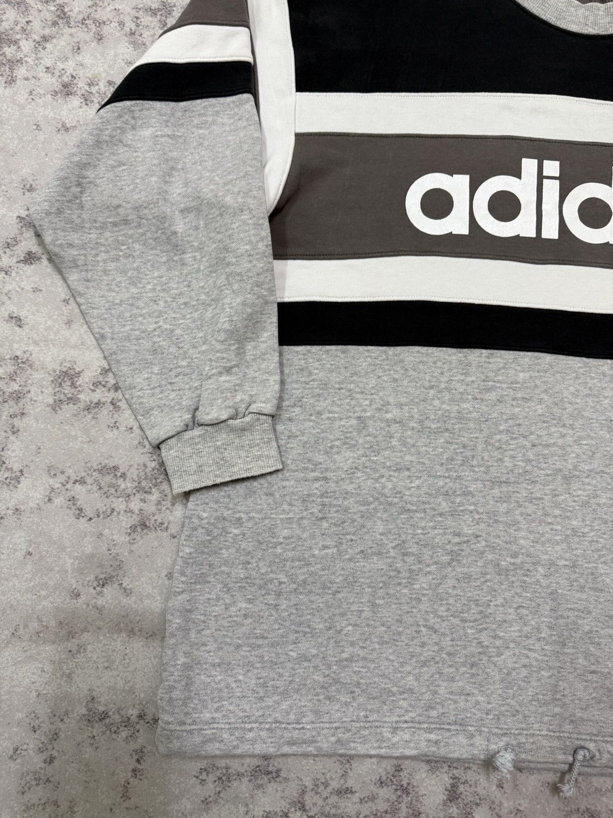 Adidas Adidas Spellout Biglogo Double Collar Sweatshirt Size US XL / EU 56 / 4 - 4 Thumbnail