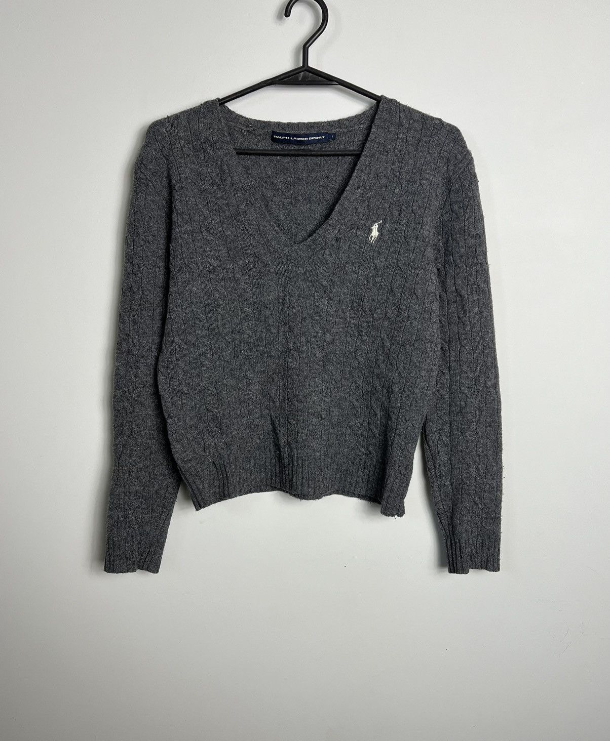 Polo Ralph Lauren × Ralph Lauren Sport Braid Sweater Ralph Lauren 100% Lambs Wool Size L / US 10 / IT 46 - 1 Thumbnail