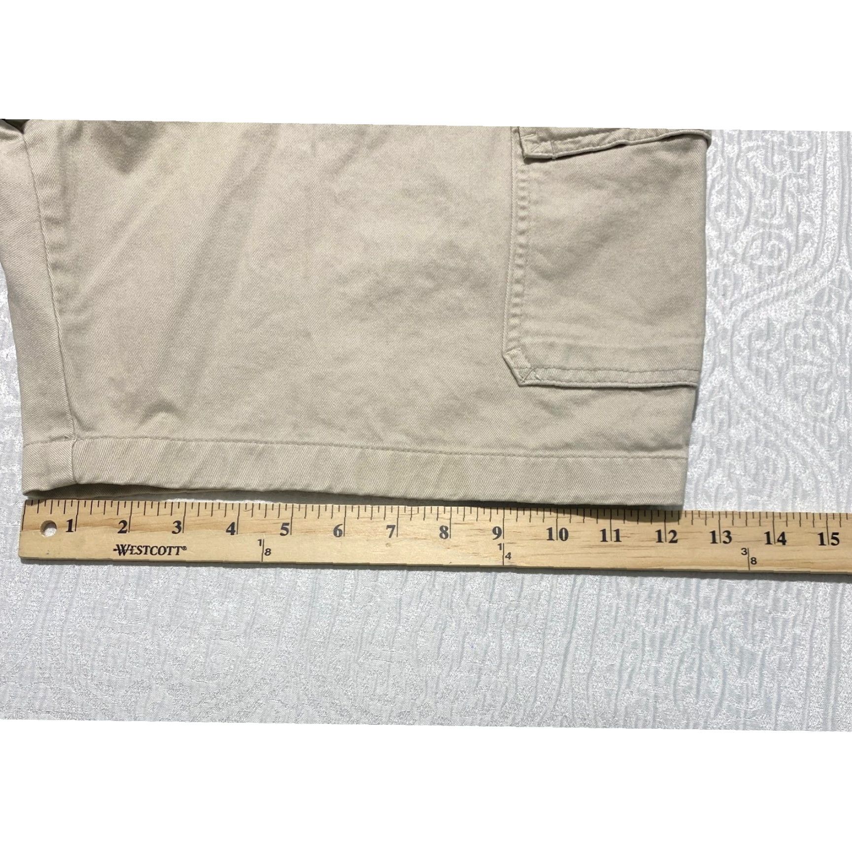 Perry Ellis Perry Ellis America Mens Cargo Shorts Khaki Cotton 38 Tan Beige Regular 6-Pocket Utility Workwear Casual Size US 38 / EU 54 - 8 Thumbnail