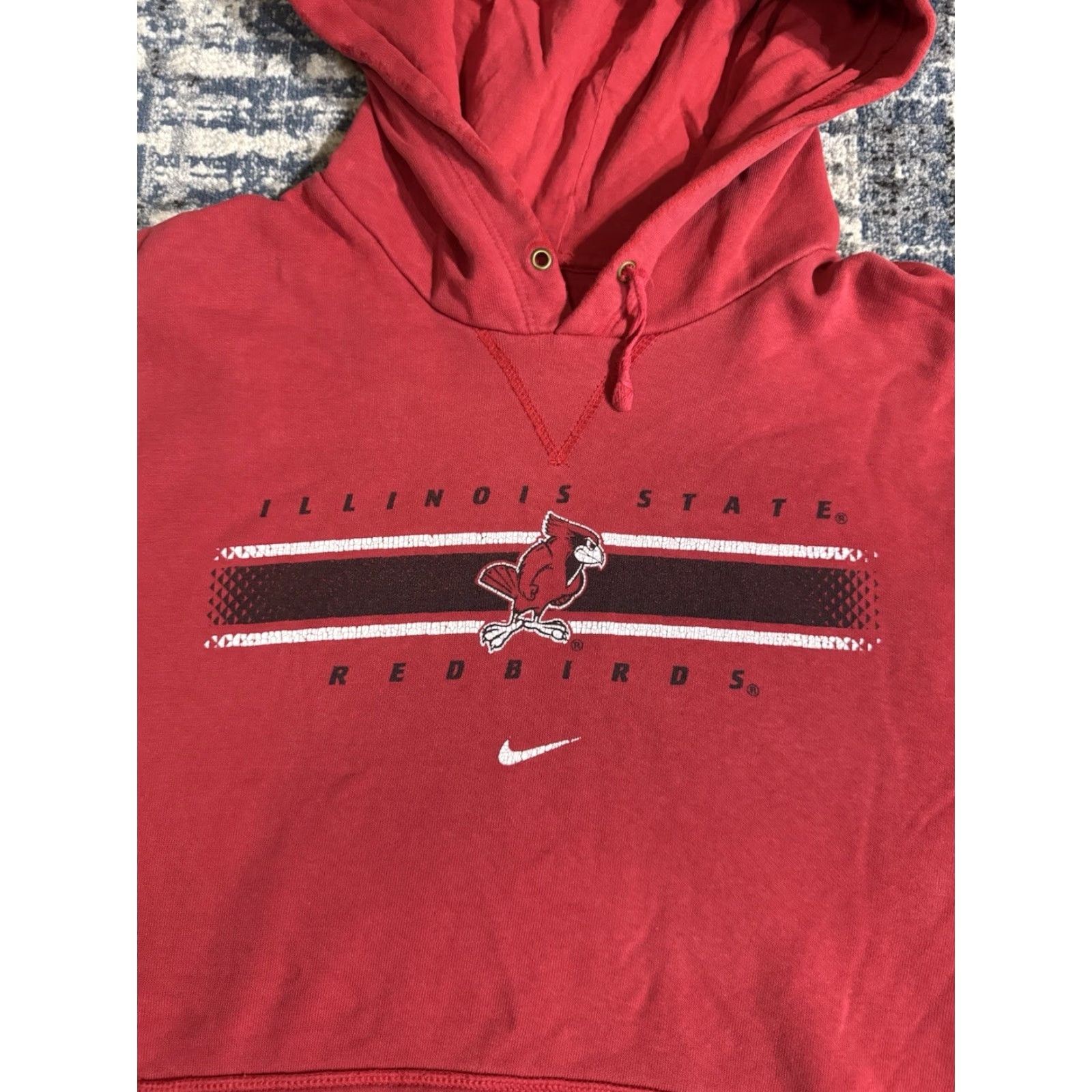 Nike VINTAGE Nike Hoodie Illinois State Redbirds Gusset Reverse Weave XL Red College Sports Mens Size US XL / EU 56 / 4 - 2 Thumbnail