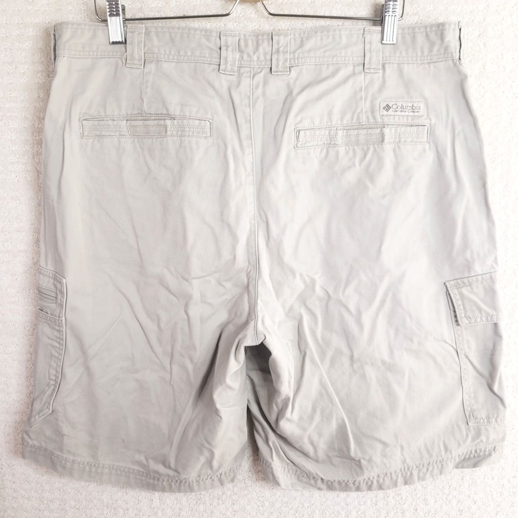 Vintage Columbia Cargo Shorts Mens 38x10 Beige 100% Cotton Relaxed Fit Short Size US 38 / EU 54 - 7 Thumbnail