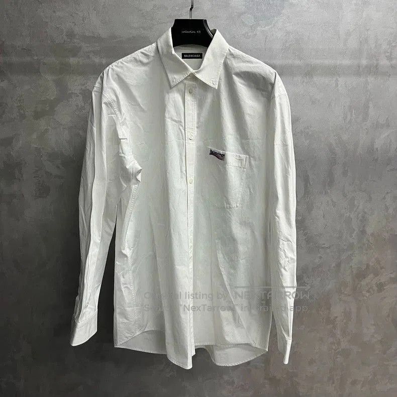 Balenciaga Balenciaga White Logo Pocket Shirt. Size US XS / EU 42 / 0 - 1 Thumbnail
