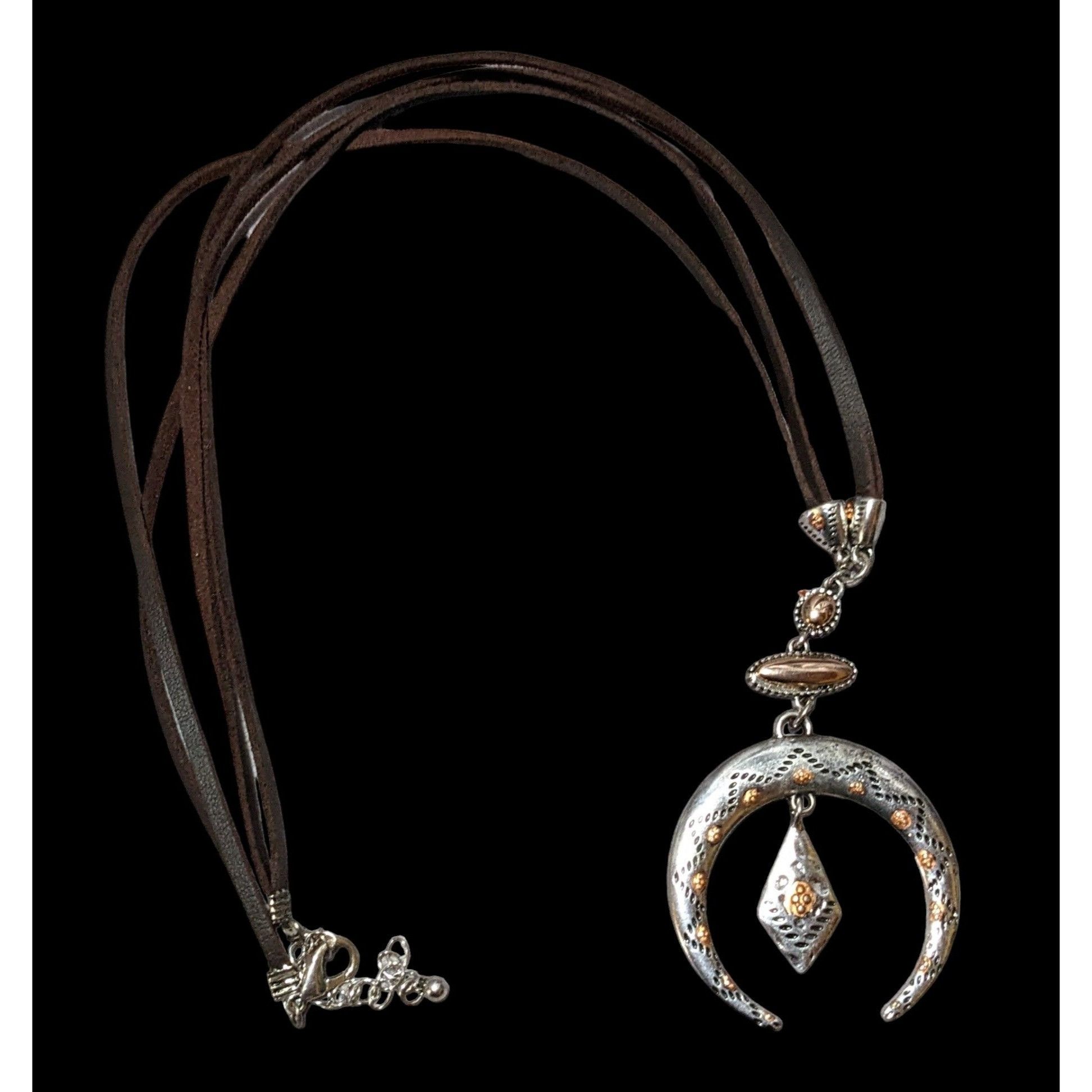 Other Southwestern Style Metallic Moon Pendant Necklace Size ONE SIZE - 1 Thumbnail