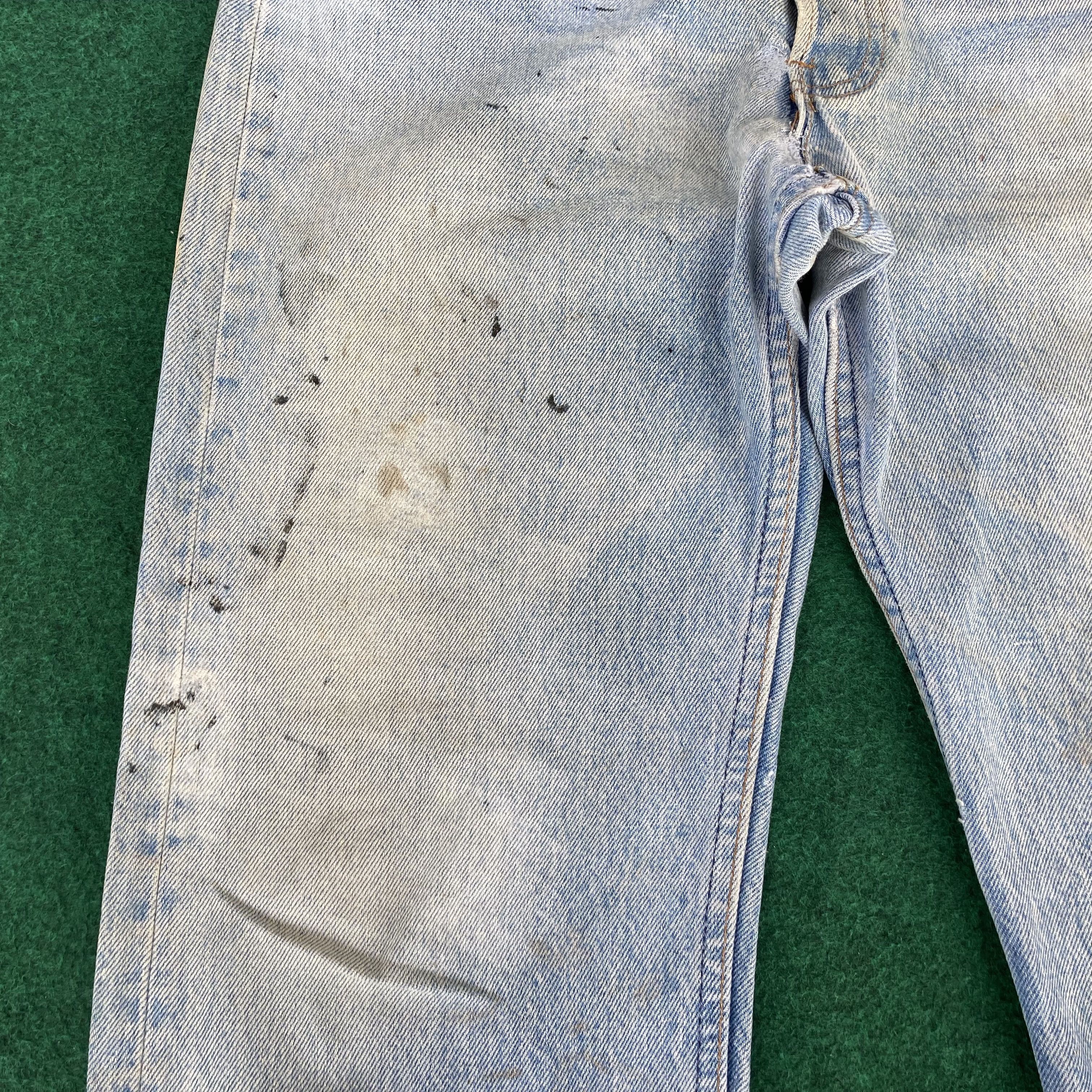 Levi's × Vintage Vtg Levis 501 Faded Stains Ripped Jeans Sz 31 Denim Jeans Size US 31 - 7 Thumbnail