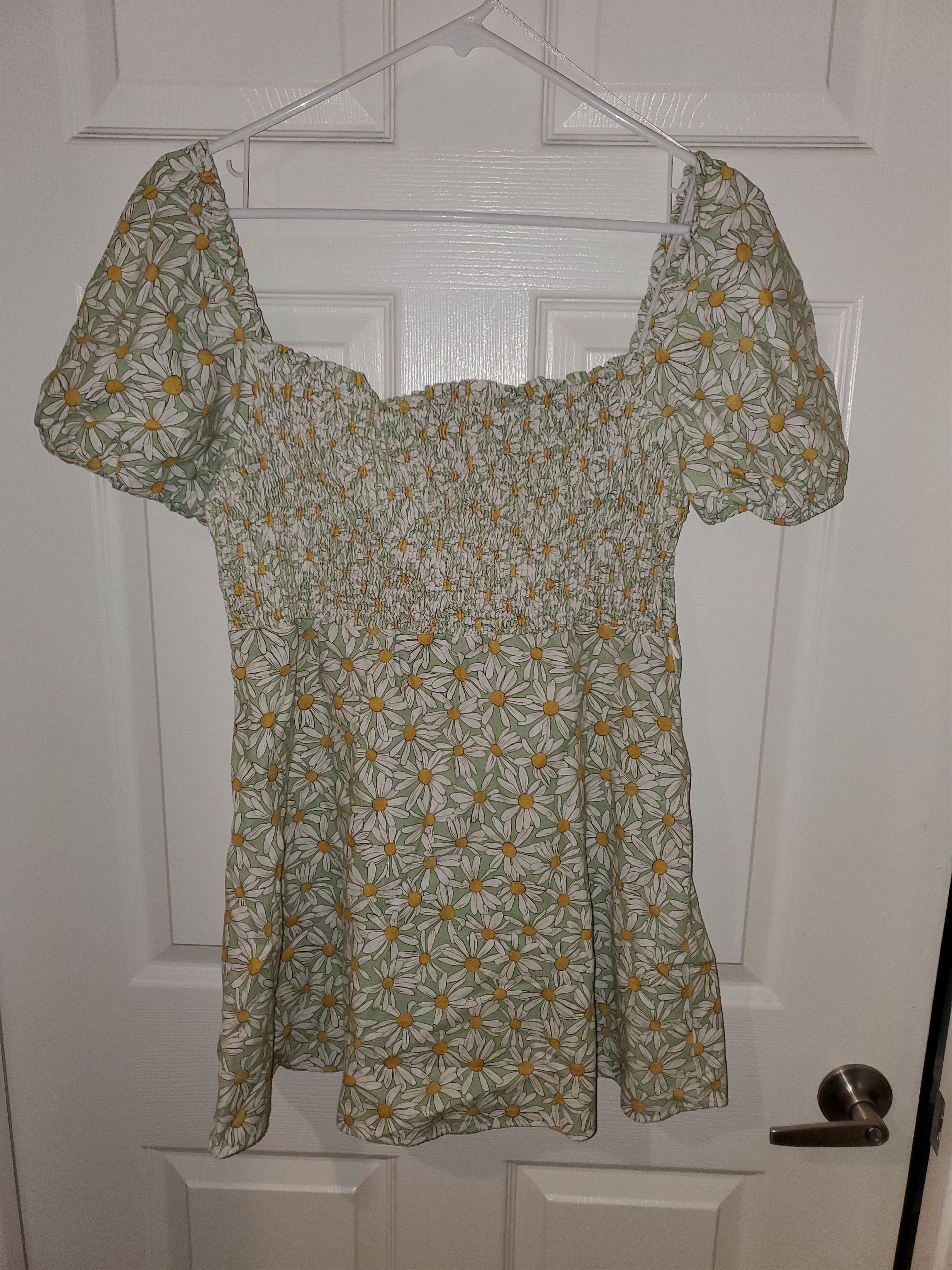 Zara Plus size Zara mini mint green with daisy flower print dress Size XXL / US 16-18 / IT 52-54 - 6 Thumbnail
