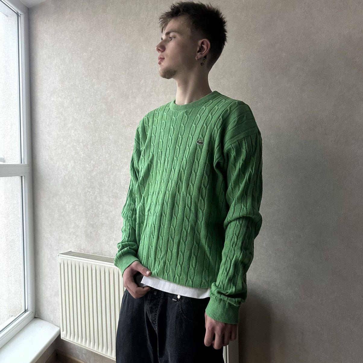 Lacoste Lacoste Cable Knit Wool Vintage Sweater 90s Oldmoney Size US L / EU 52-54 / 3 - 2 Thumbnail