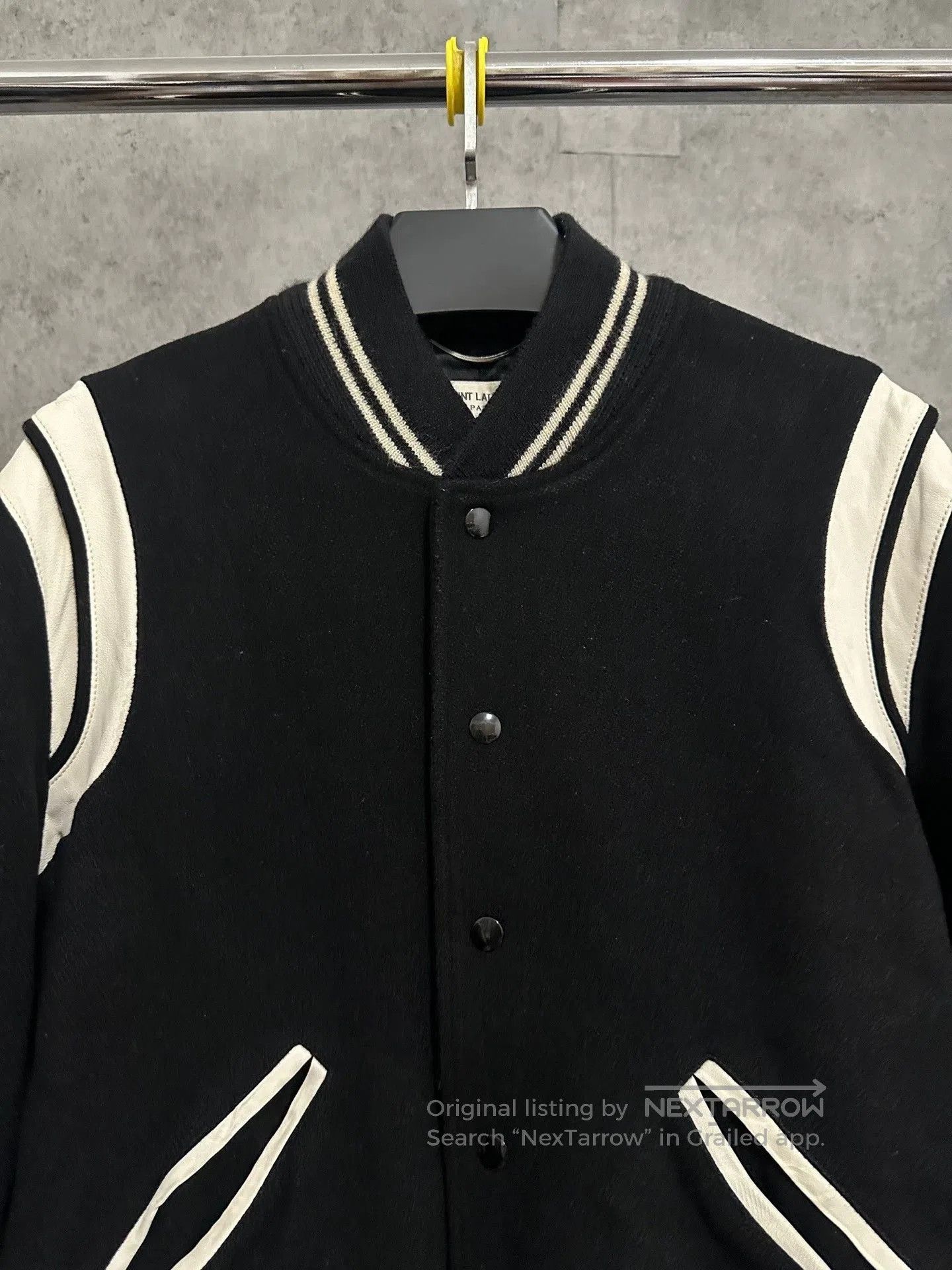 Saint Laurent Paris Saint Laurent Black White Varsity Jacket. Size US M / EU 48-50 / 2 - 2 Thumbnail