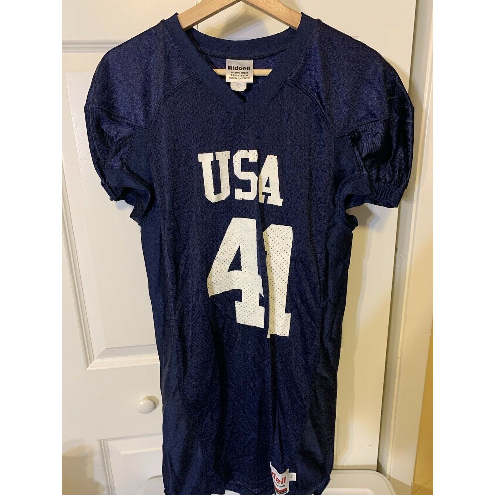 Riddell Riddell USA 41 Football Practice Jersey Men's Size L Blue Wh Size US L / EU 52-54 / 3 - 6 Thumbnail