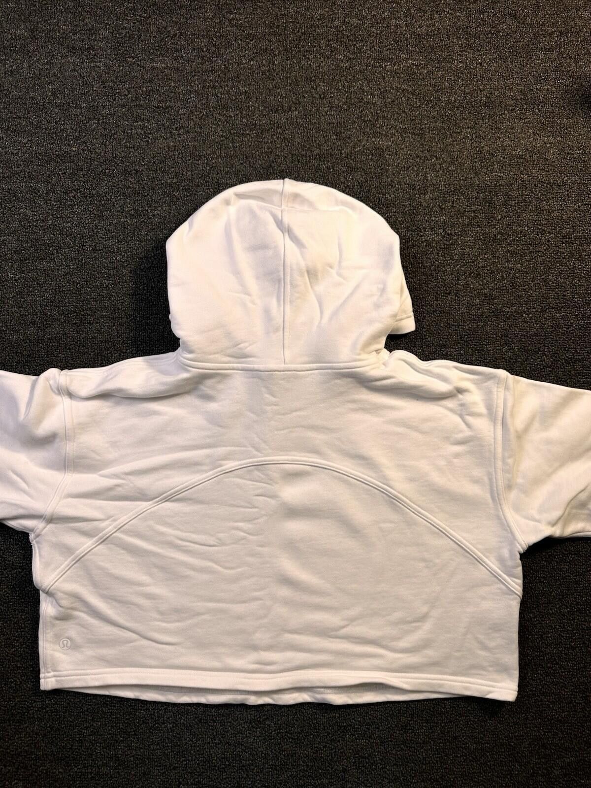 Lululemon Lululemon White French Terry Cropped Hoodie, Sz 14 Size XL / US 12-14 / IT 48-50 - 5 Thumbnail