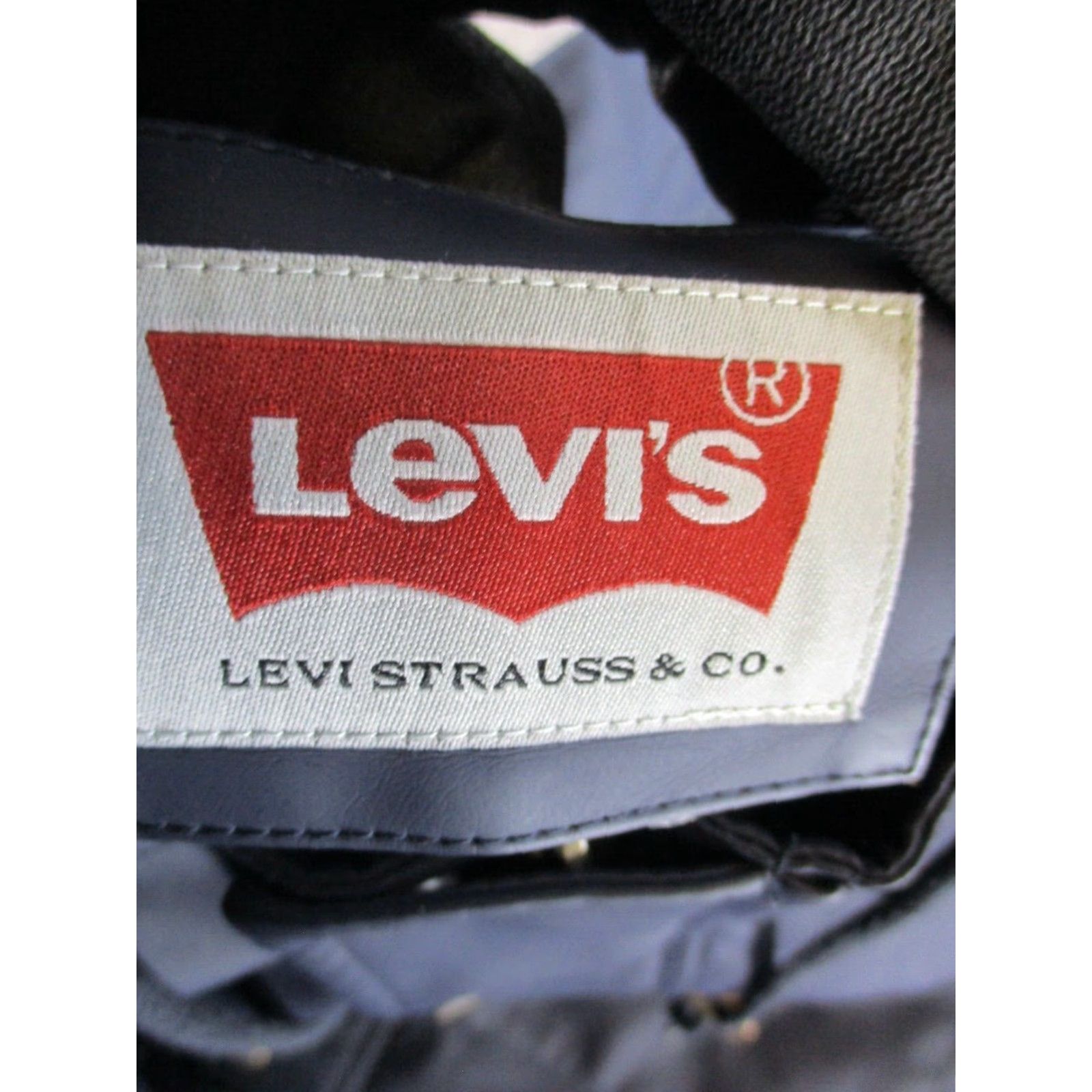 Levi's VINTAGE Levi'S Rain Coat Womens Large Blue Faux Leather Coat Rain Coat Jacket Long Sleeve Zip Size L / US 10 / IT 46 - 3 Thumbnail