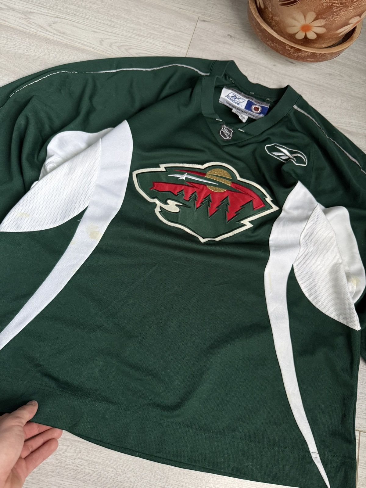 Ccm Vintage Minnesota Wild hockey jerseys Reebok shirt Size US L / EU 52-54 / 3 - 2 Thumbnail