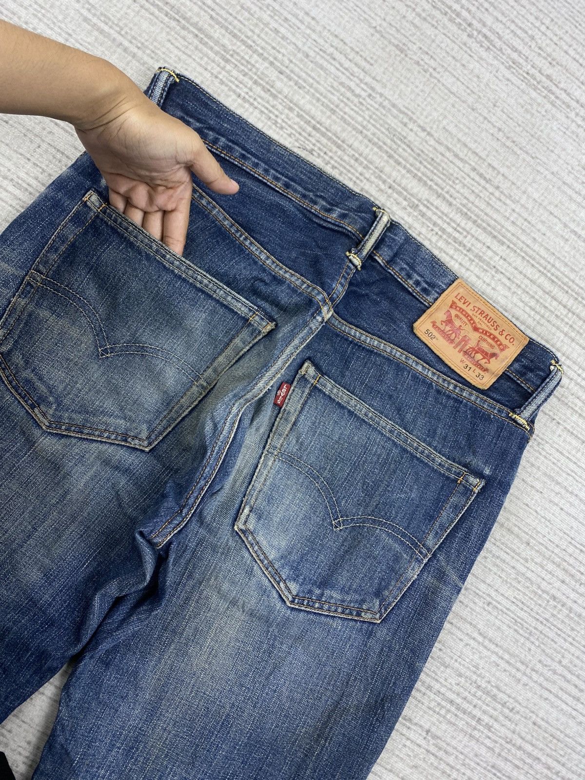 Levi's Vintage Levi’s 502 Distressed Denim Jeans Size US 33 - 11 Thumbnail