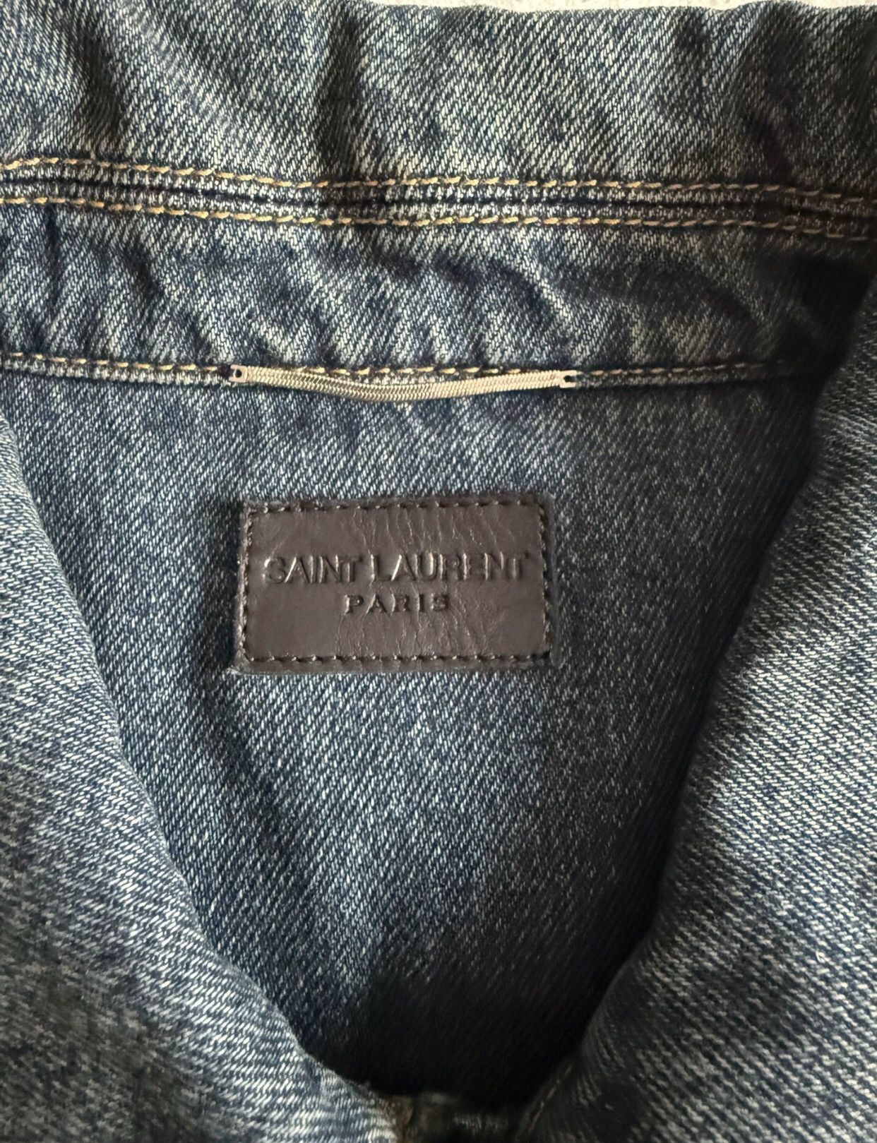 Saint Laurent Paris × Yves Saint Laurent Saint Laurent washed light blue denim jacket2412-Nextarrow Size US XL / EU 56 / 4 - 7 Thumbnail