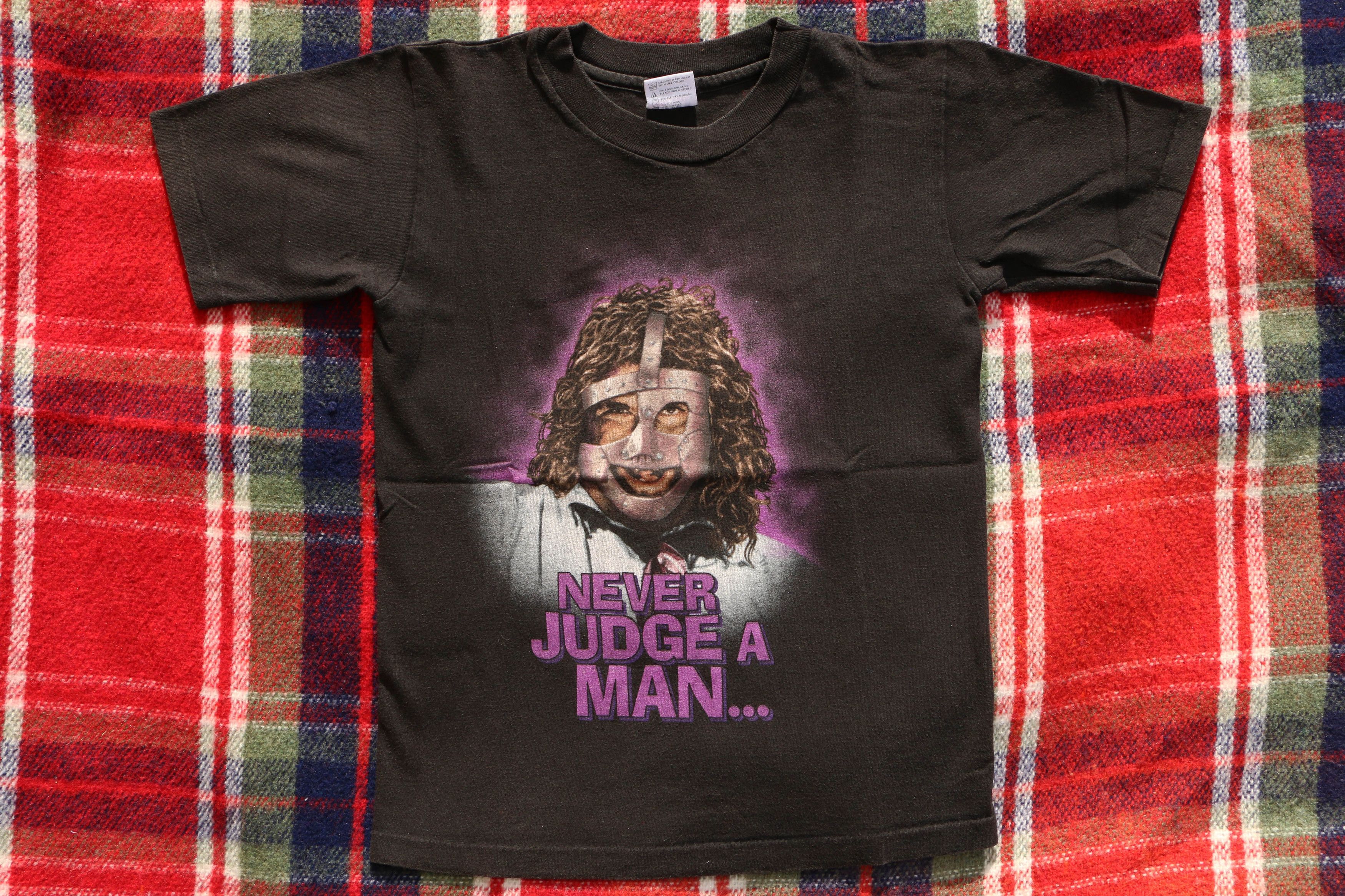 WWF WWF Mankind T-shirt – “Never Judge a Man" Size US XXS / EU 40 - 1 Thumbnail