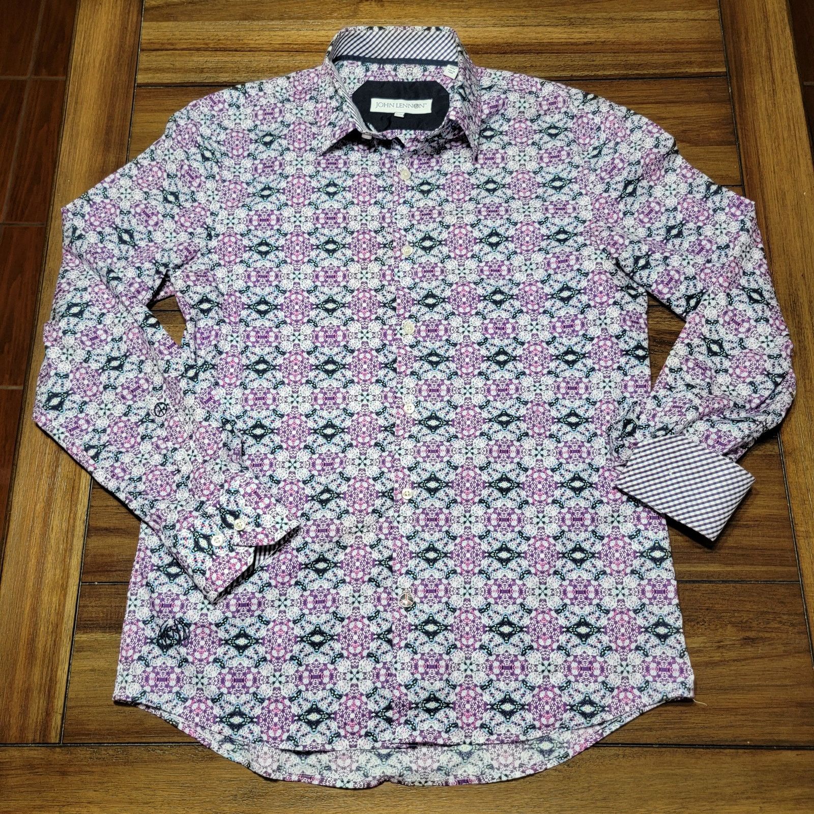 Other John Lennon LS Purple Floral Full Button Shirt - Size Medium Size US M / EU 48-50 / 2 - 1 Thumbnail