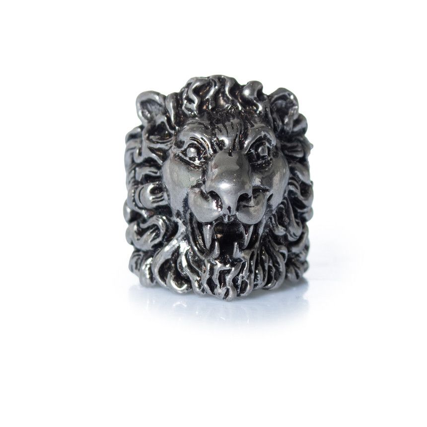 Gucci Gucci, Unisex lion ring head in silver Size ONE SIZE - 2 Thumbnail