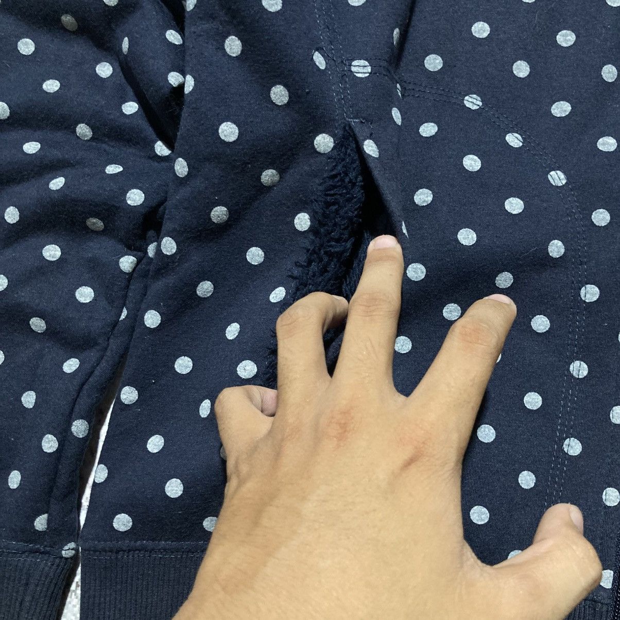 Japanese Brand 2000s GU Polkadot Motif Fur Ziphoodie Navy Lgb Ifsixwasnine Size US M / EU 48-50 / 2 - 10 Thumbnail