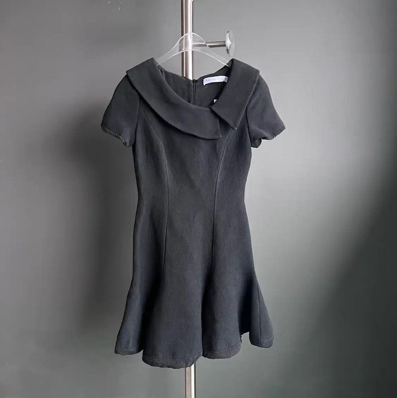 Dior Dior Black Silk Women's Dress 0089 Size S / US 4 / IT 40 - 1 Thumbnail