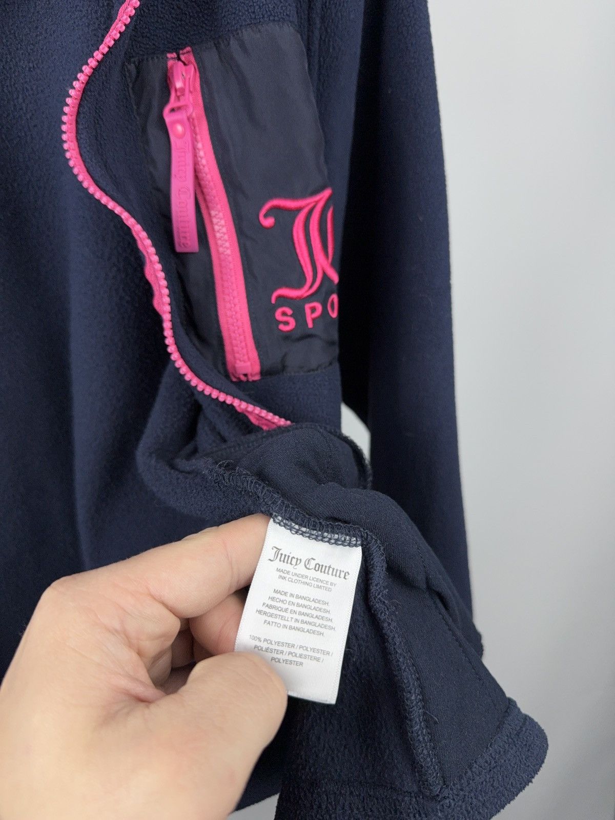 Juicy Couture 00s Y2K Juicy Couture Sport Fleece Zip Jacket Logo Pocket Size M / US 6-8 / IT 42-44 - 7 Thumbnail