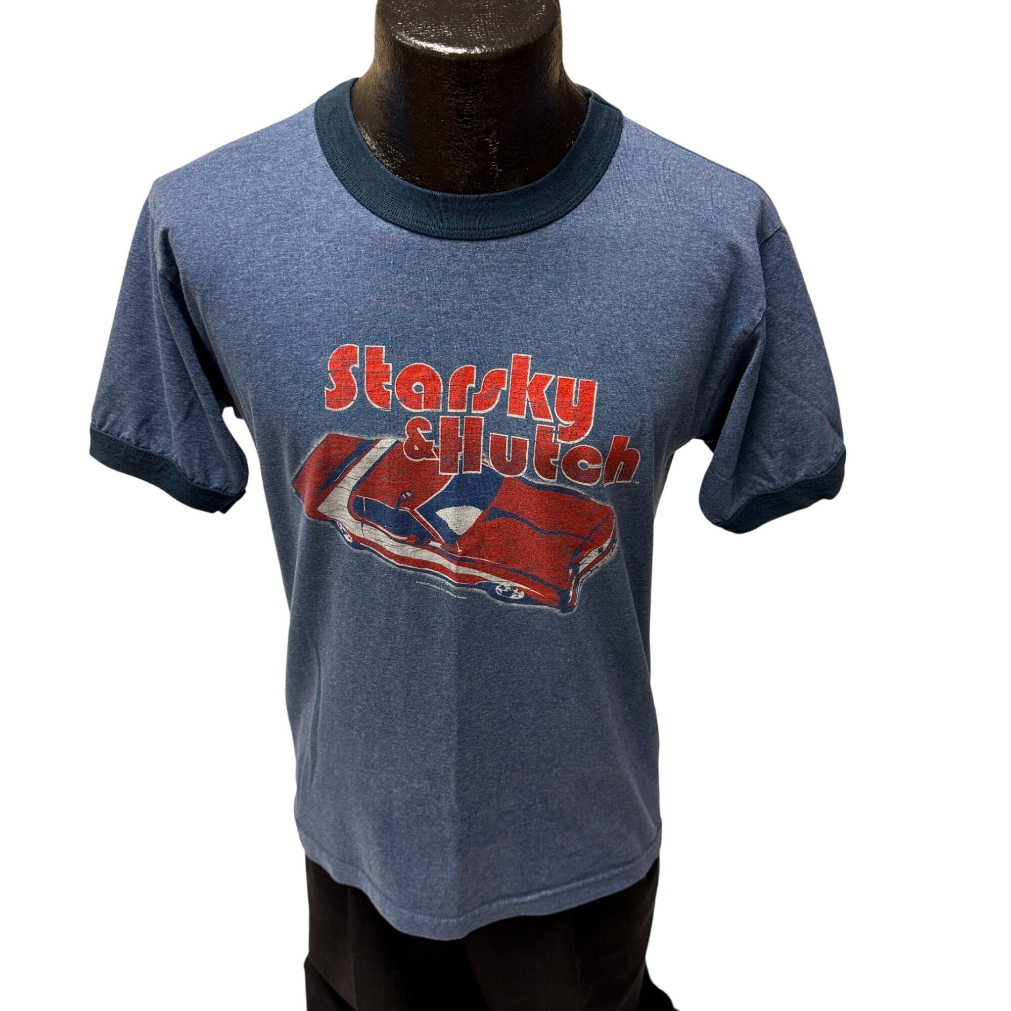 AAA 80's Heather STARSKY HUTCH Throwback Muscle Car 50/50 Ringer Size US M / EU 48-50 / 2 - 1 Thumbnail