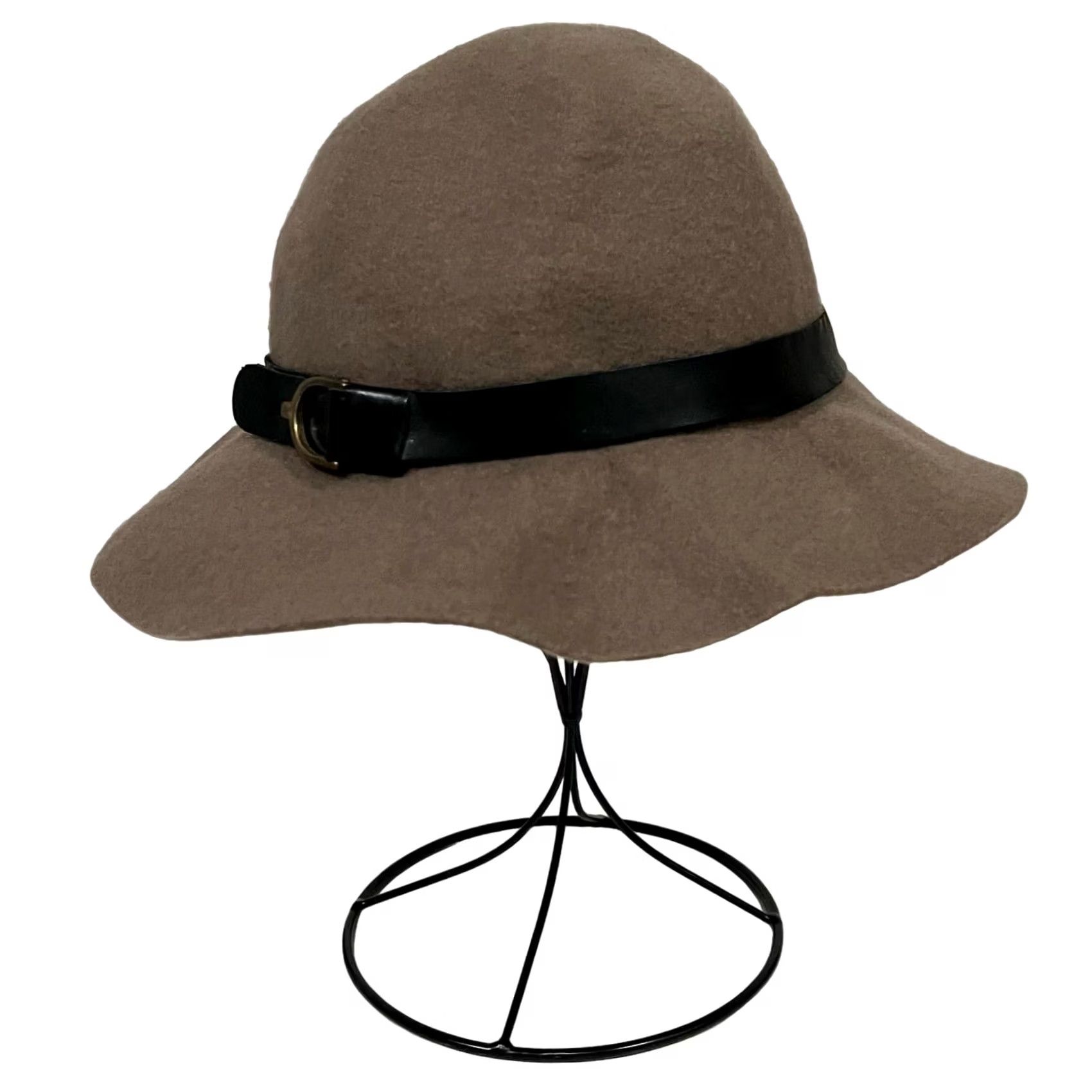 Massimo Dutti Massimo Dutti Hat Women Wool Felt Brown One Size Bucket Hat Mens Womens Girls Size ONE SIZE - 4 Thumbnail