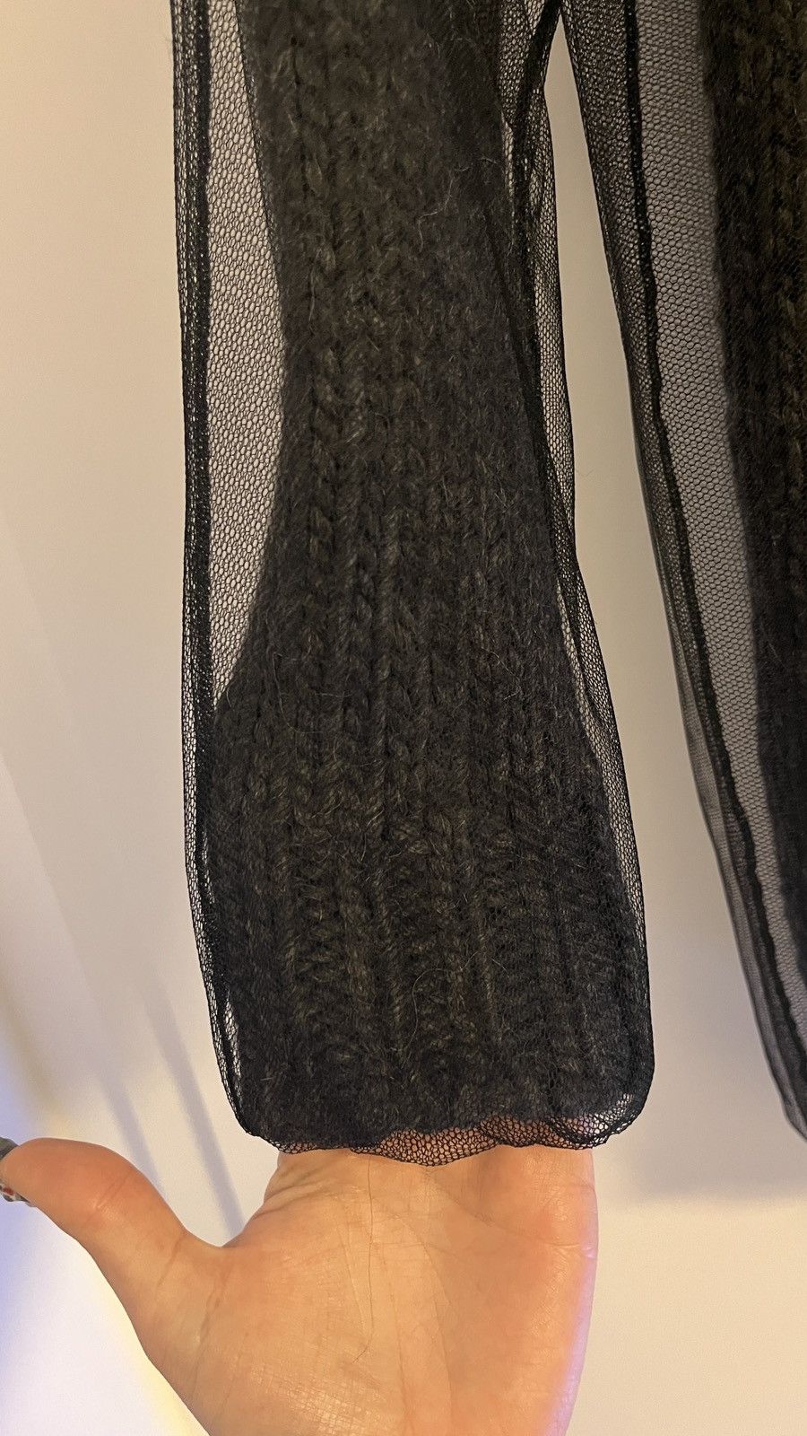 Dolce & Gabbana rare D&G grey Sweather covered in black tull Size S / US 4 / IT 40 - 3 Thumbnail