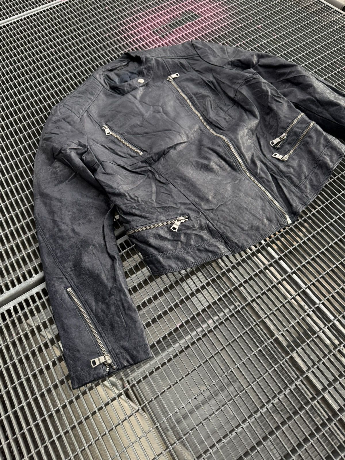 Leather Avant-garde Cross Zip Leather Jacket Size US S / EU 44-46 / 1 - 5 Thumbnail