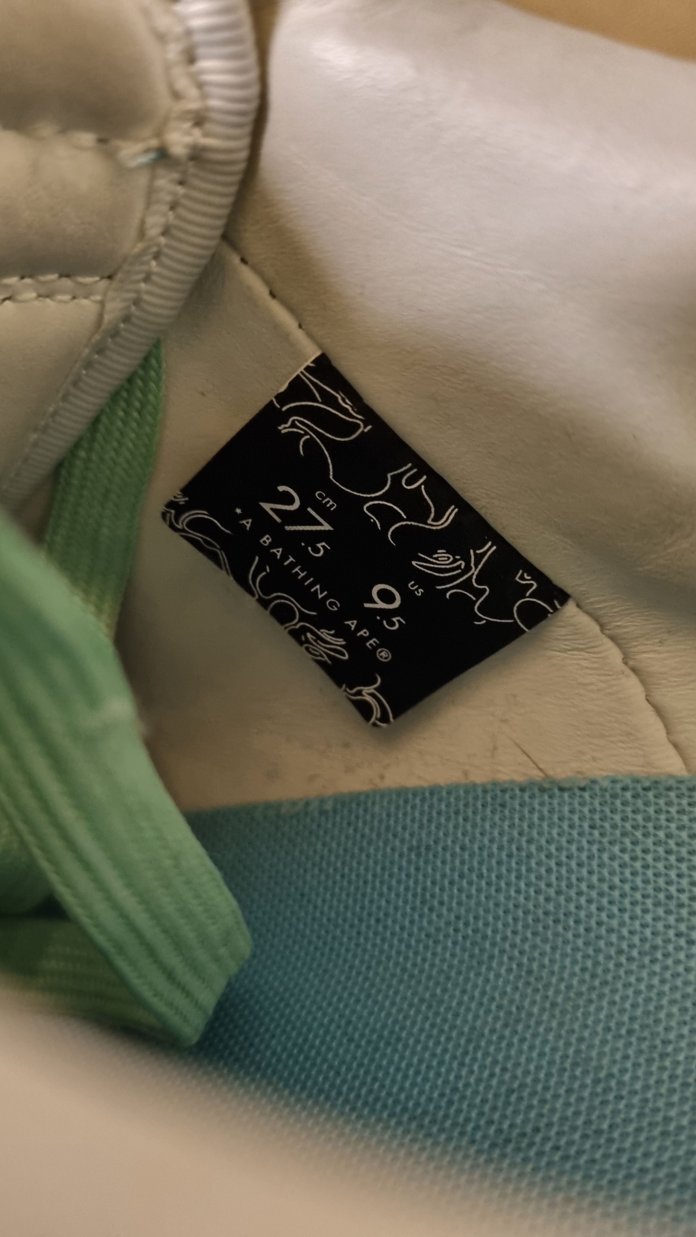 Bape Bapesta Pastel Pack Sax Blue Green Sneakers Size US 9.5 / EU 42-43 - 6 Thumbnail